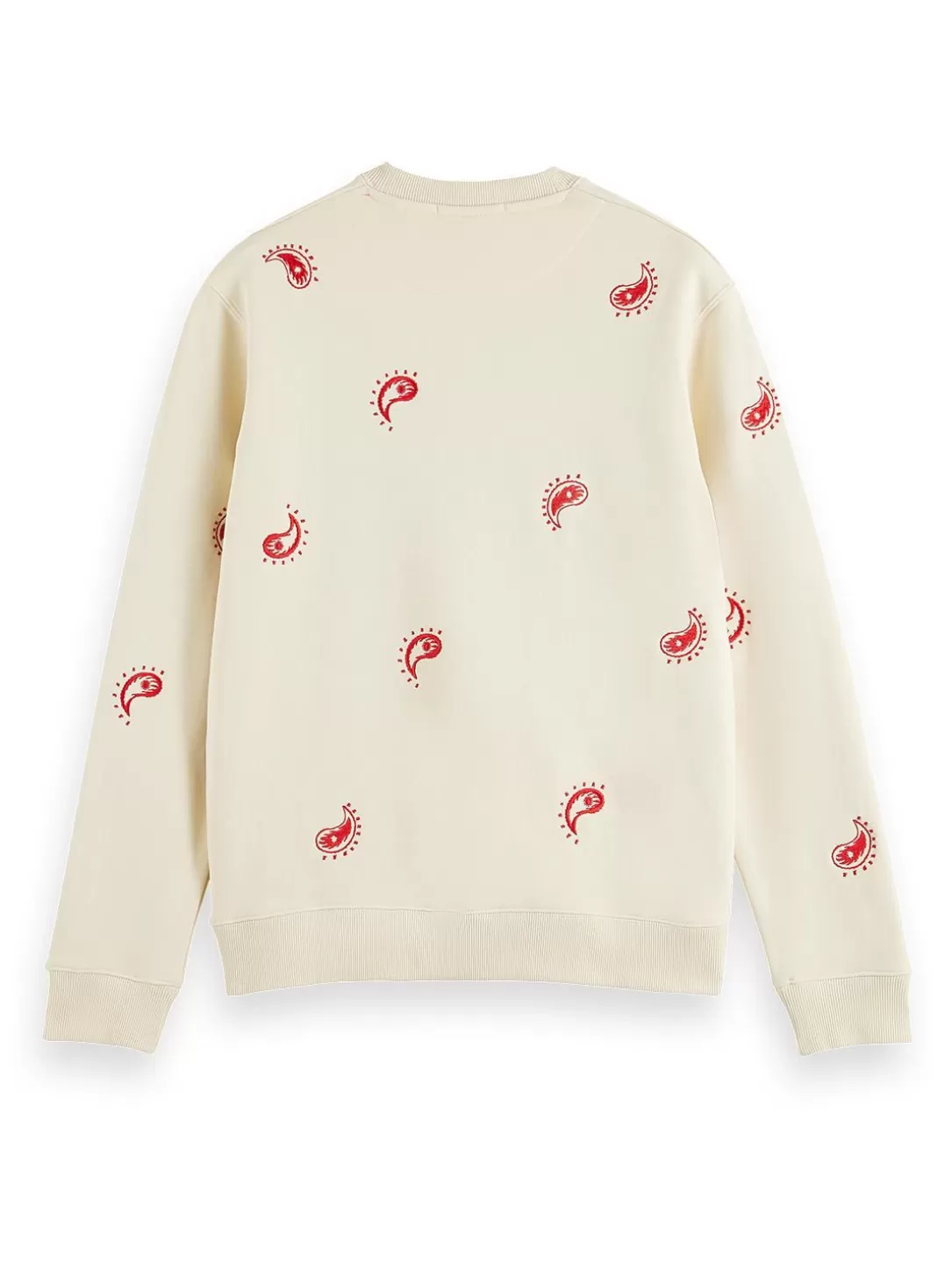 Scotch and Soda Allover Embroidered Sweatshirt Stone Discount