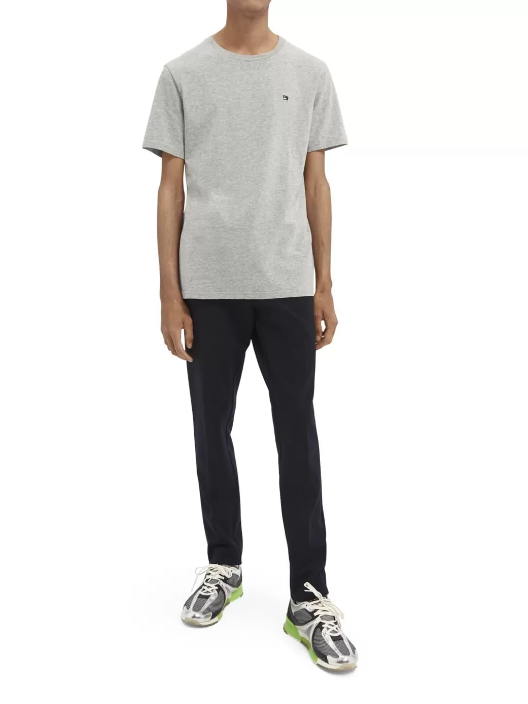 Scotch and Soda Basic T-Shirt Grey Melange Outlet