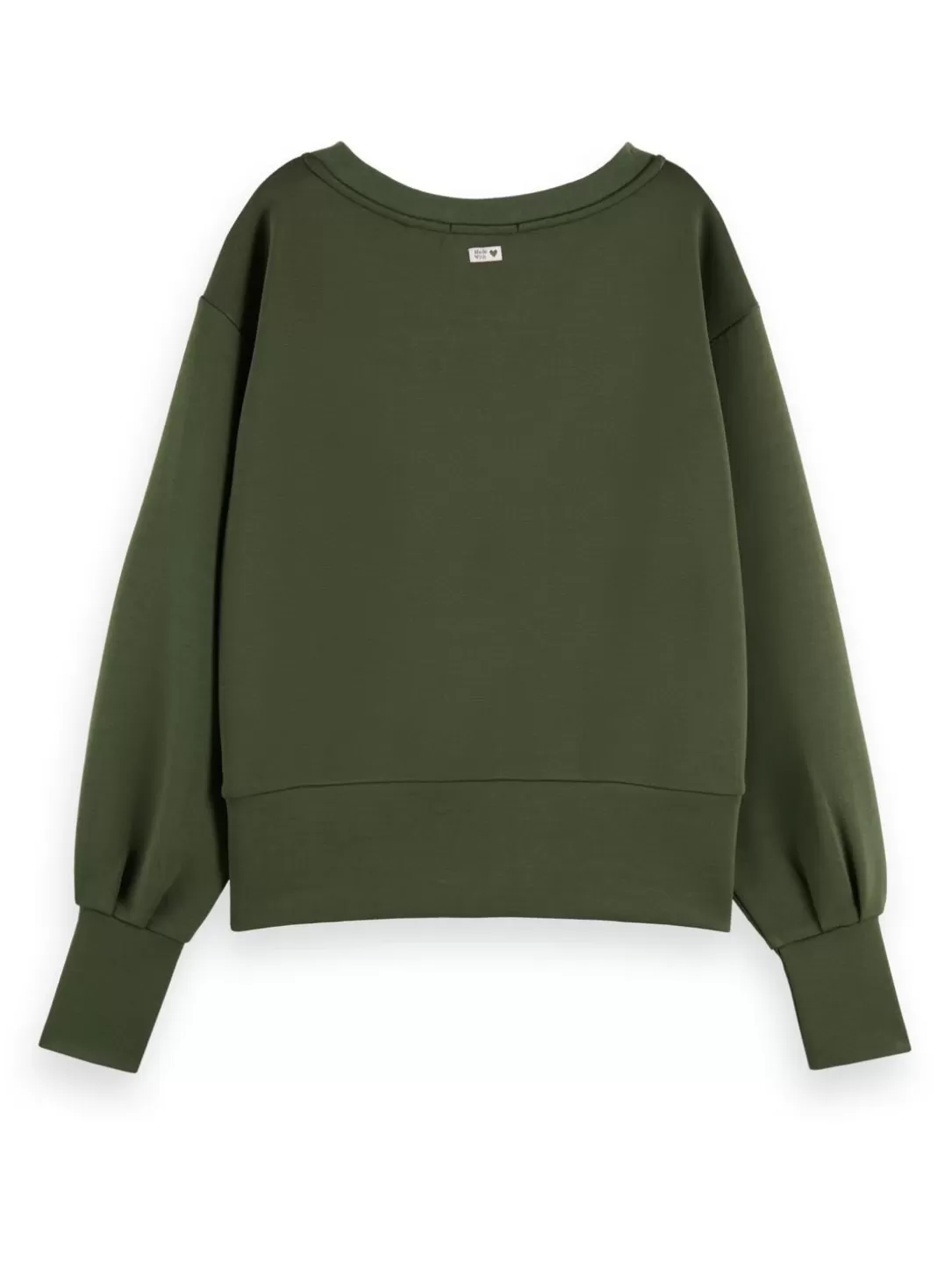 Scotch and Soda Boatneck Sweatshirt Field Green New