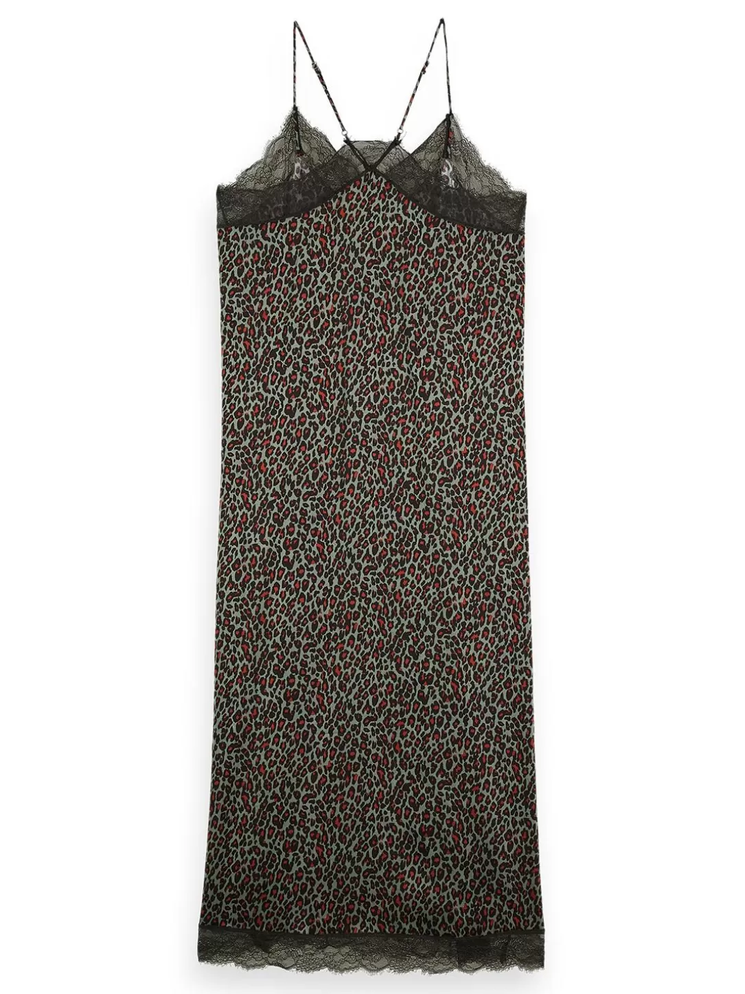 Scotch and Soda Cami Dress With Lace Detail Creatures Of The Night Field Green Hot