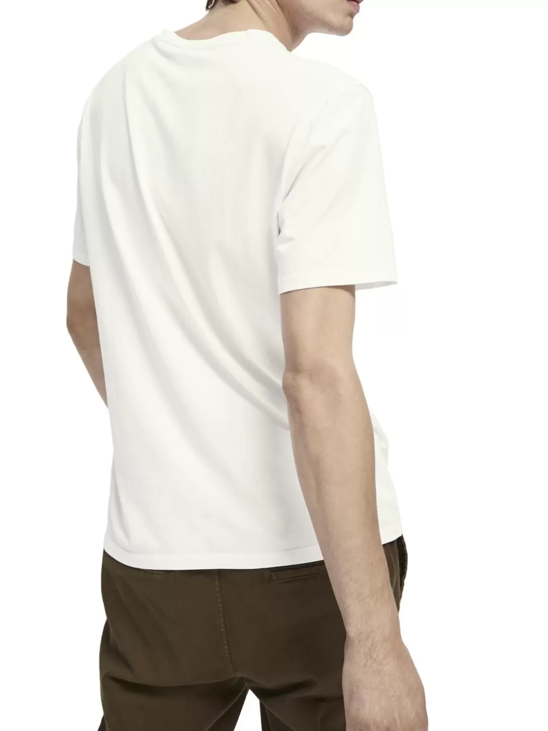 Scotch and Soda Classic V-Neck T-Shirt White Cheap