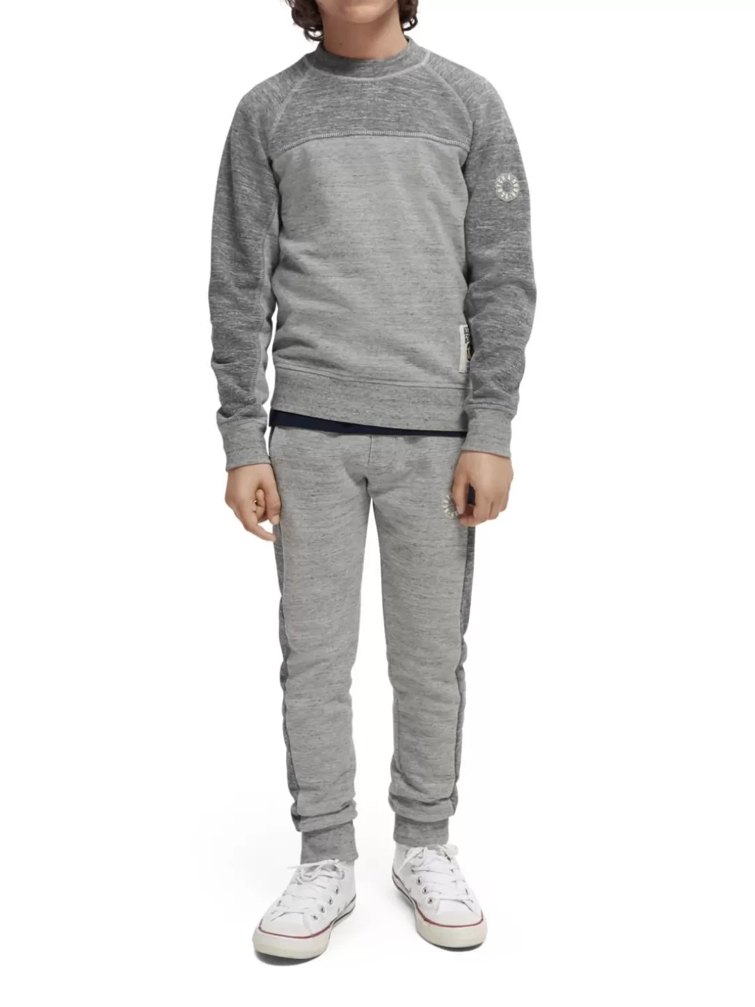 Scotch and Soda Color-Block Sweatpants Grey Melange Shop