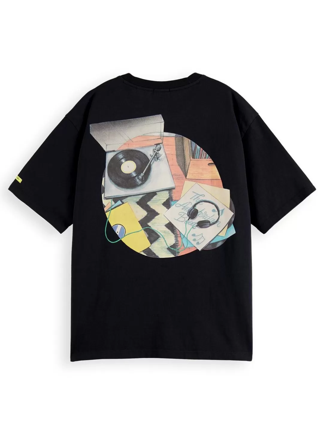 Scotch and Soda Cotton In Conversion Graphic Loose Fit T-Shirt Black Online