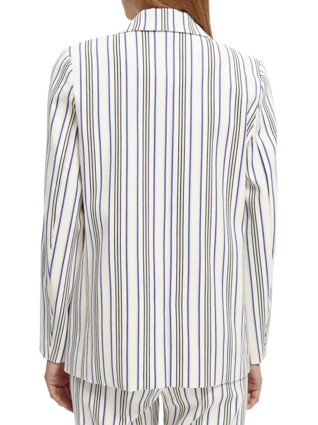 Scotch and Soda Double-Breasted Striped Blazer Blue Pink Stripes Shop