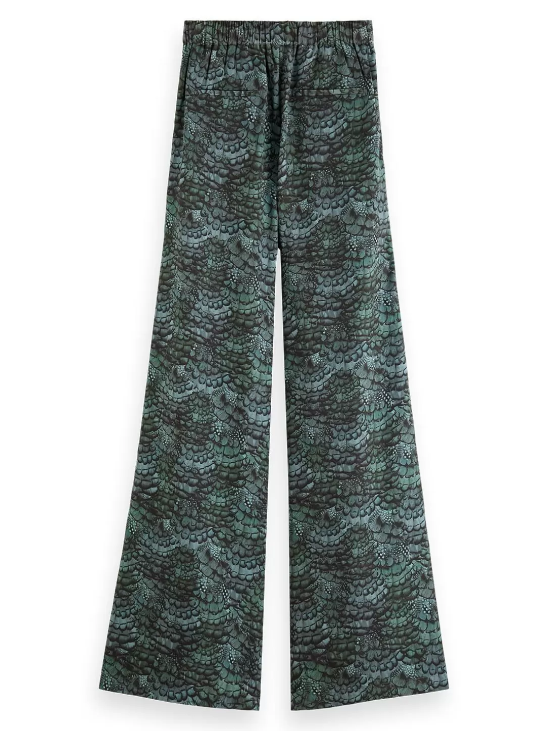 Scotch and Soda Eleni High-Rise Wide Leg Pyjama Pant Feather Bottle Green Discount