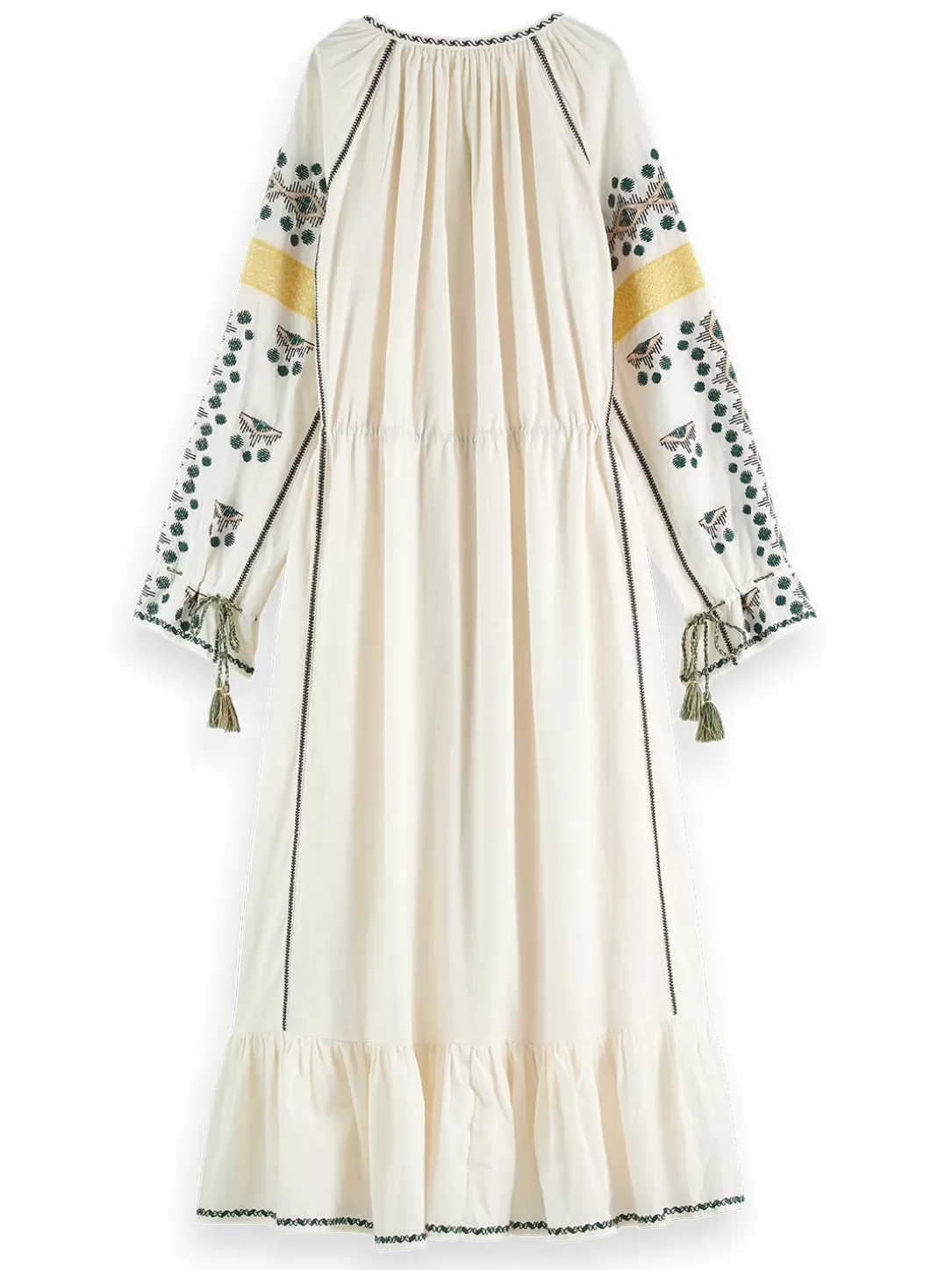 Scotch and Soda Embroidered Maxi Dress Ecru Cheap