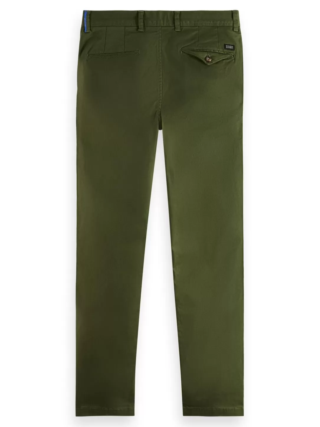 Scotch and Soda Essentials Stuart - Slim-Fit Organic Cotton Stretch Chino Field Green Flash Sale