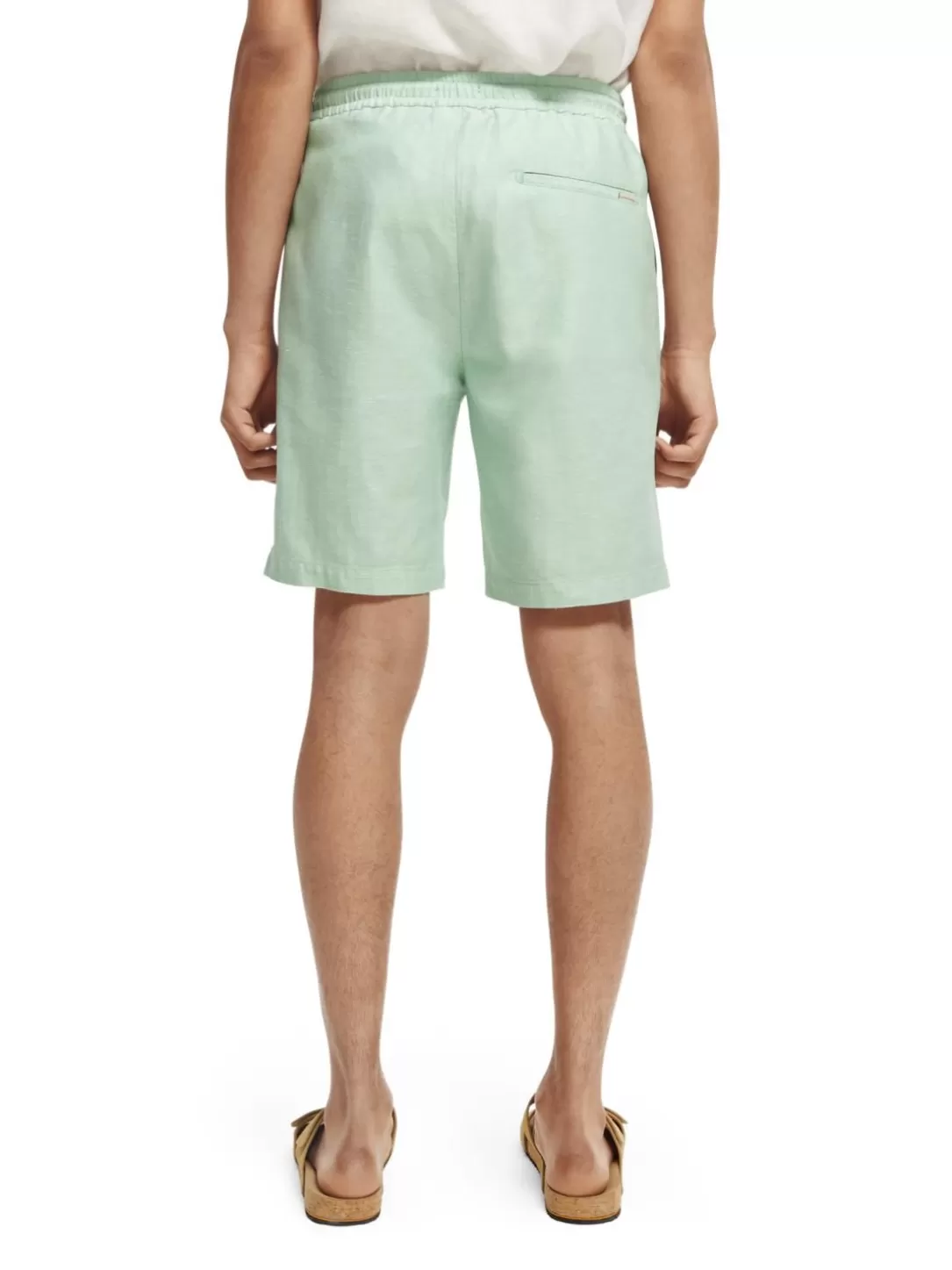 Scotch and Soda Fave Linen-Blend Beach Short Smashmint Melange Clearance