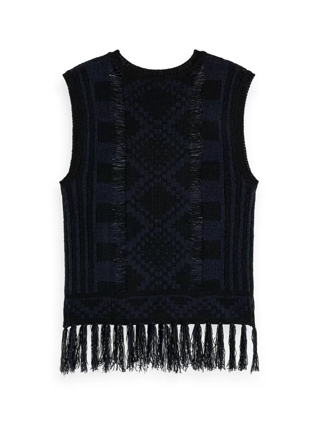 Scotch and Soda Fringe Hem Knitted Tank Top Night Store