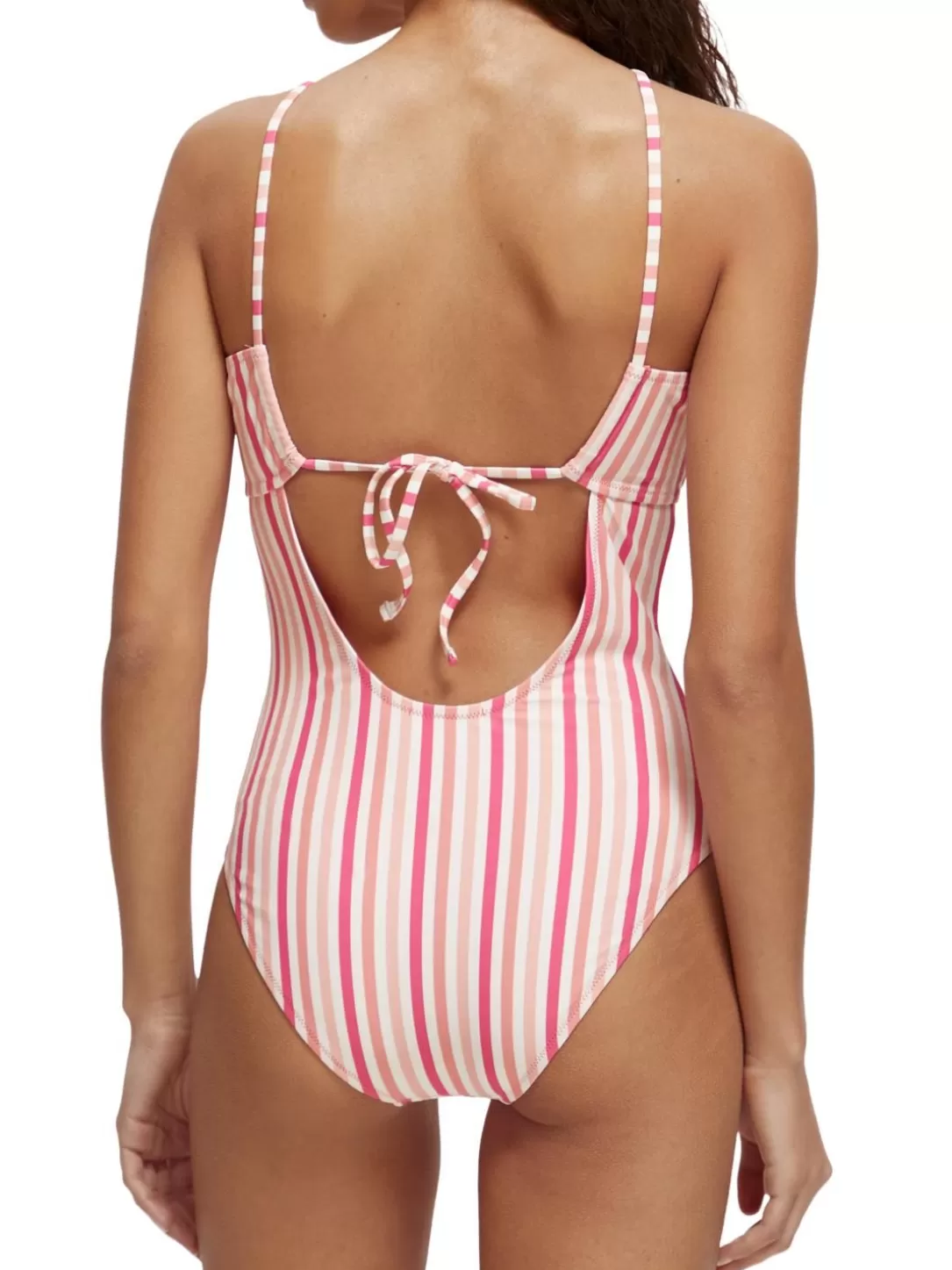 Scotch and Soda Halter Swimsuit Pink Punch Outlet