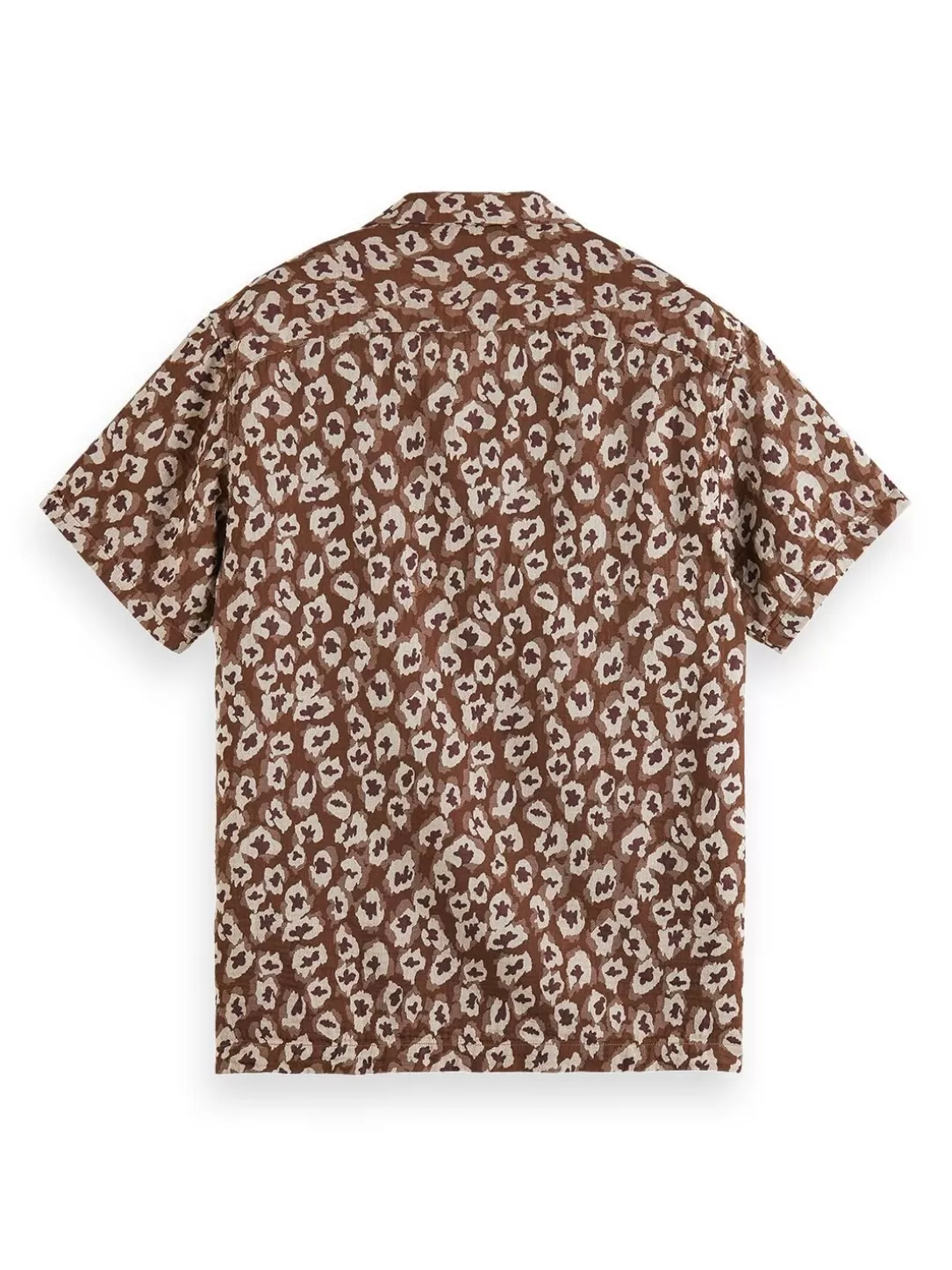 Scotch and Soda Hawaii Jacquard Shirt Taupe Animal New