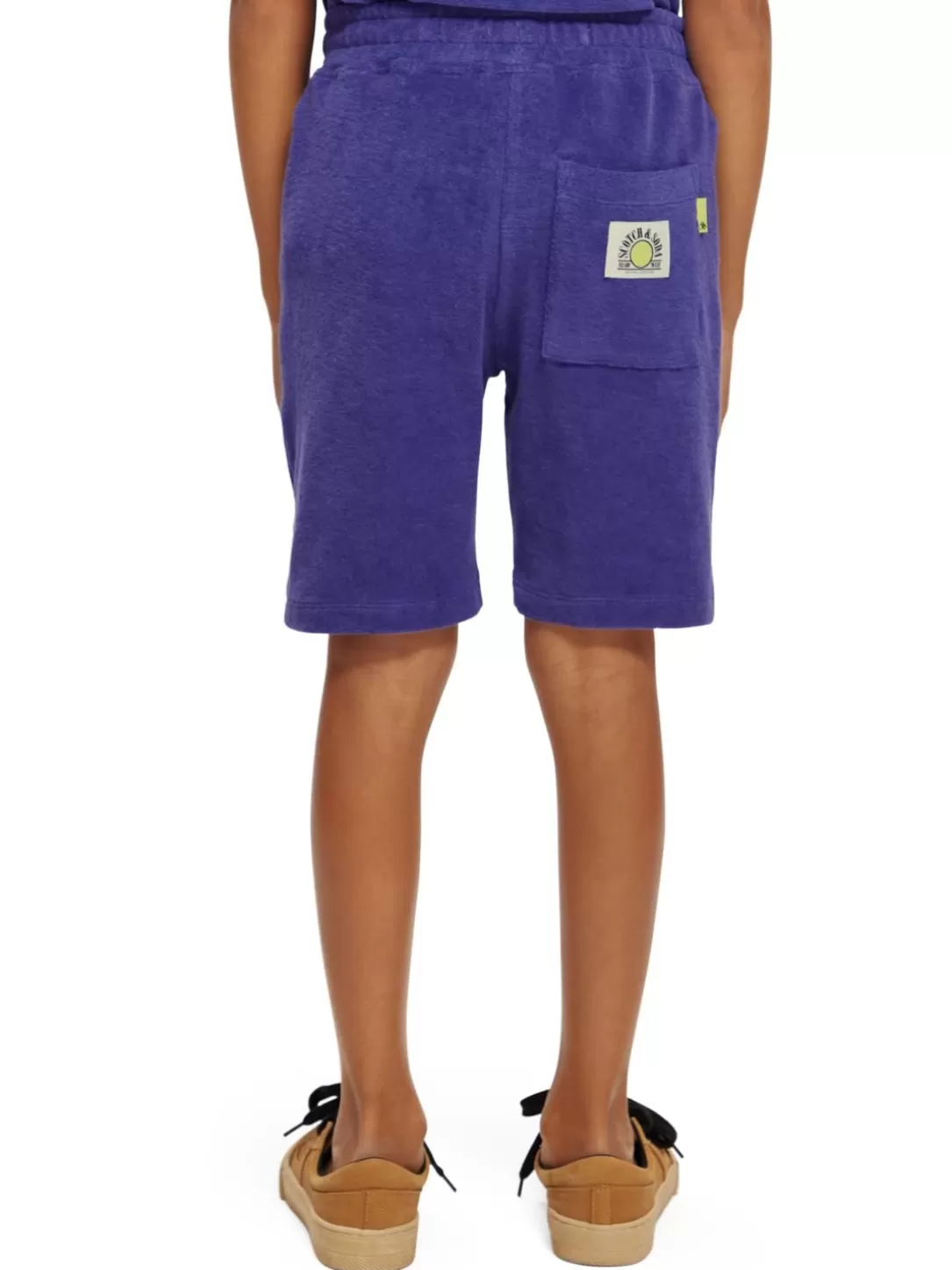 Scotch and Soda Knitted Towelling Sweat Shorts Violet Cheap