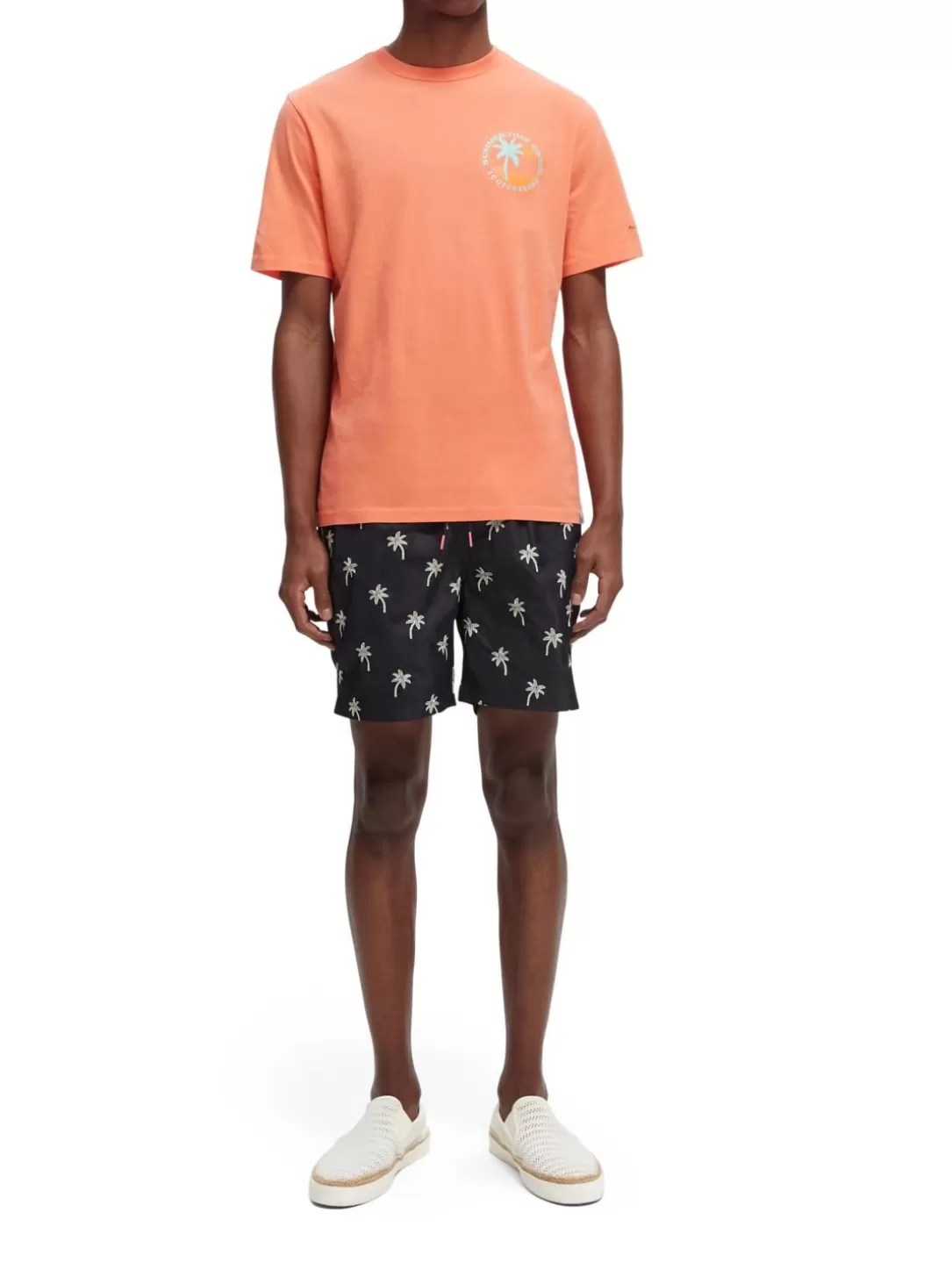 Scotch and Soda Mid-Length Embroidered Swim Shorts Combo A Best Sale