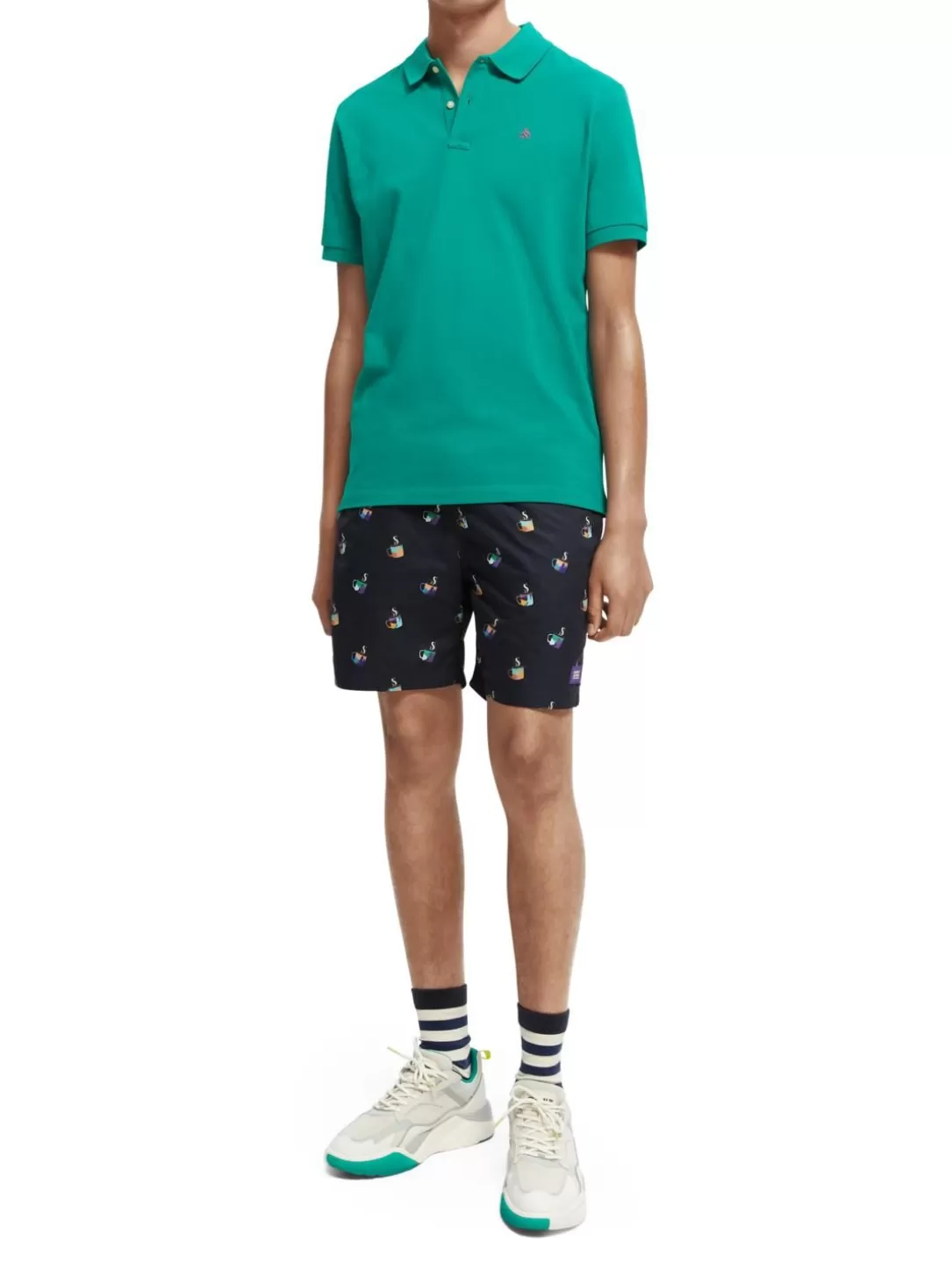 Scotch and Soda Mid-Length Printed Swim Short Combo B Hot