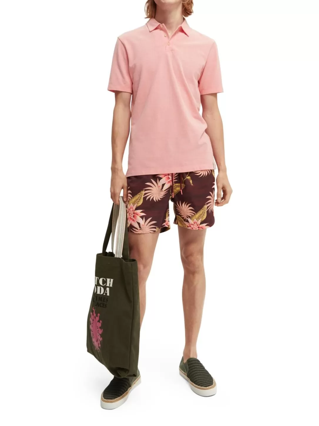 Scotch and Soda Mid-Length Printed Swim Shorts Combo D Cheap