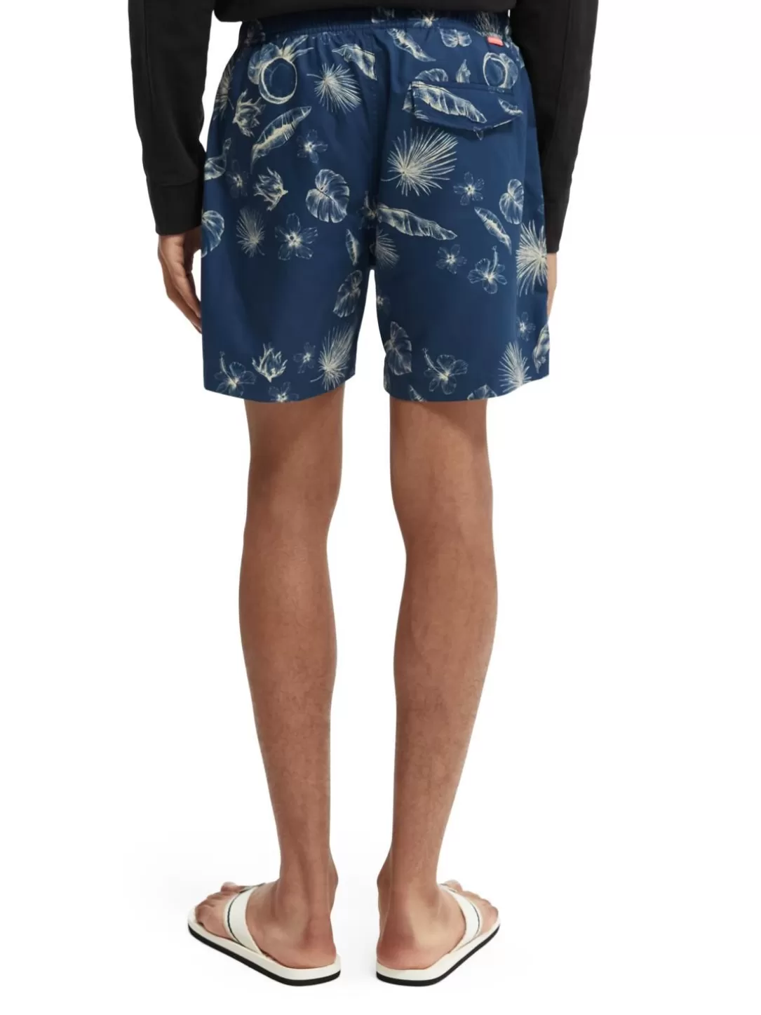 Scotch and Soda Mid-Length Printed Swim Shorts Combo H Clearance