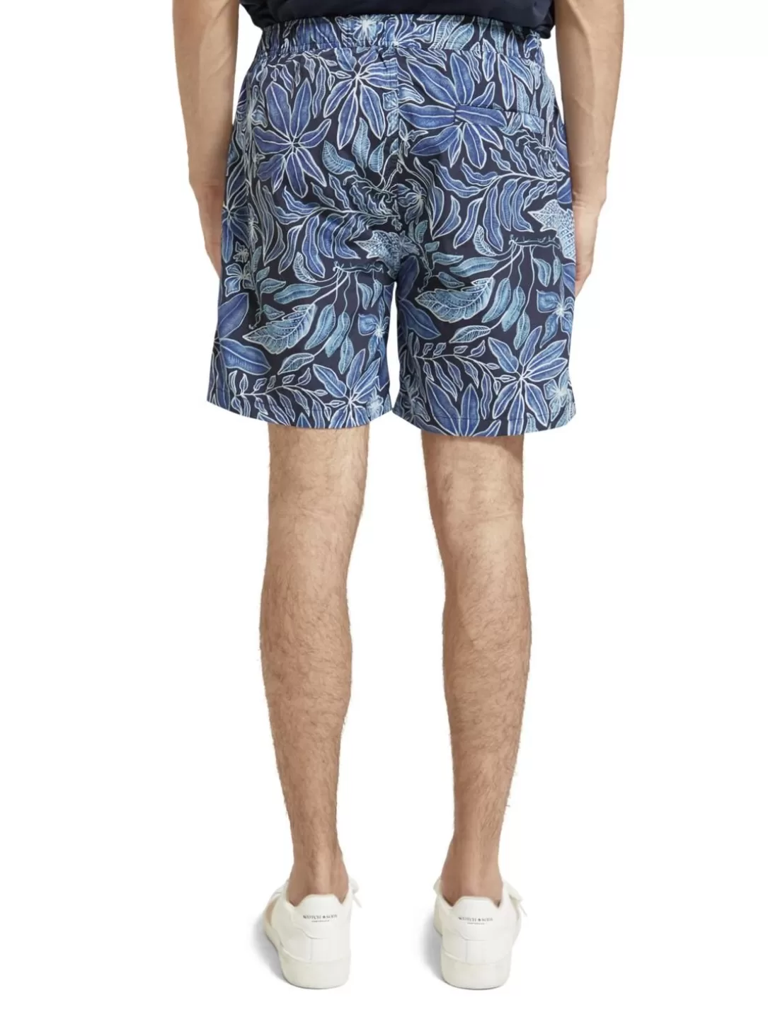 Scotch and Soda Mid-Length Printed Swim Shorts Nocturnal Floral Blue Fashion