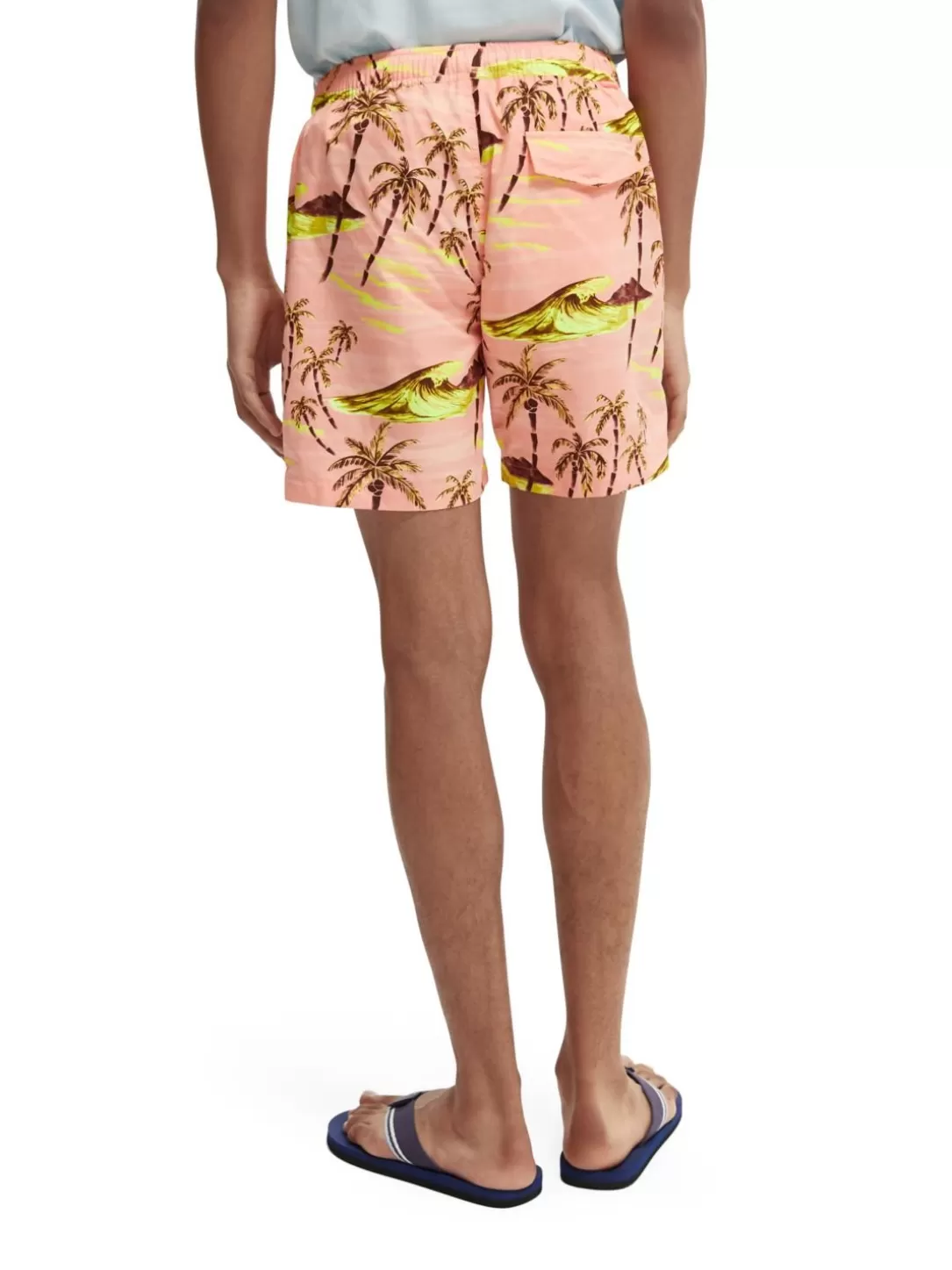 Scotch and Soda Mid-Length Printed Swim Shorts Combo C Clearance