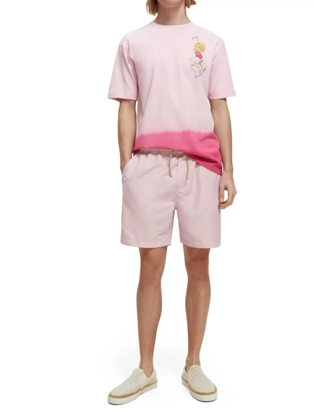 Scotch and Soda Mid-Length Swim Shorts Stone Pink Cheap