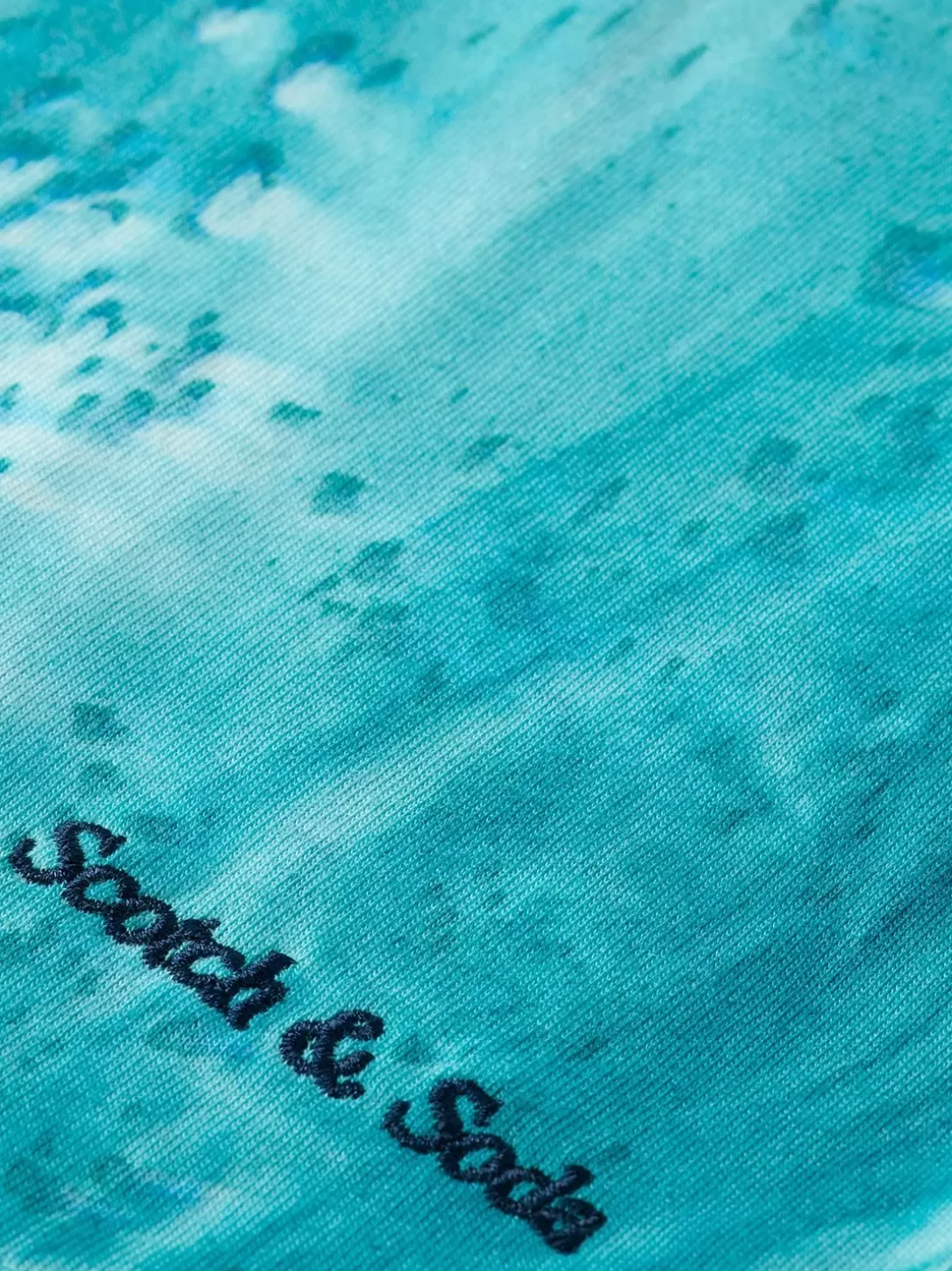 Scotch and Soda Oil Dye T-Shirt Topaz Oil Dye Best Sale