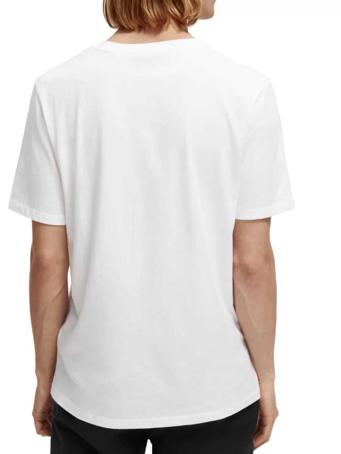 Scotch and Soda Organic Cotton Crewneck T-Shirt White Sale