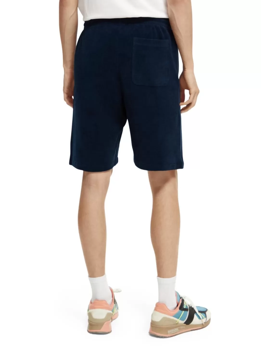 Scotch and Soda Organic Cotton Towelling Shorts Navy Shop