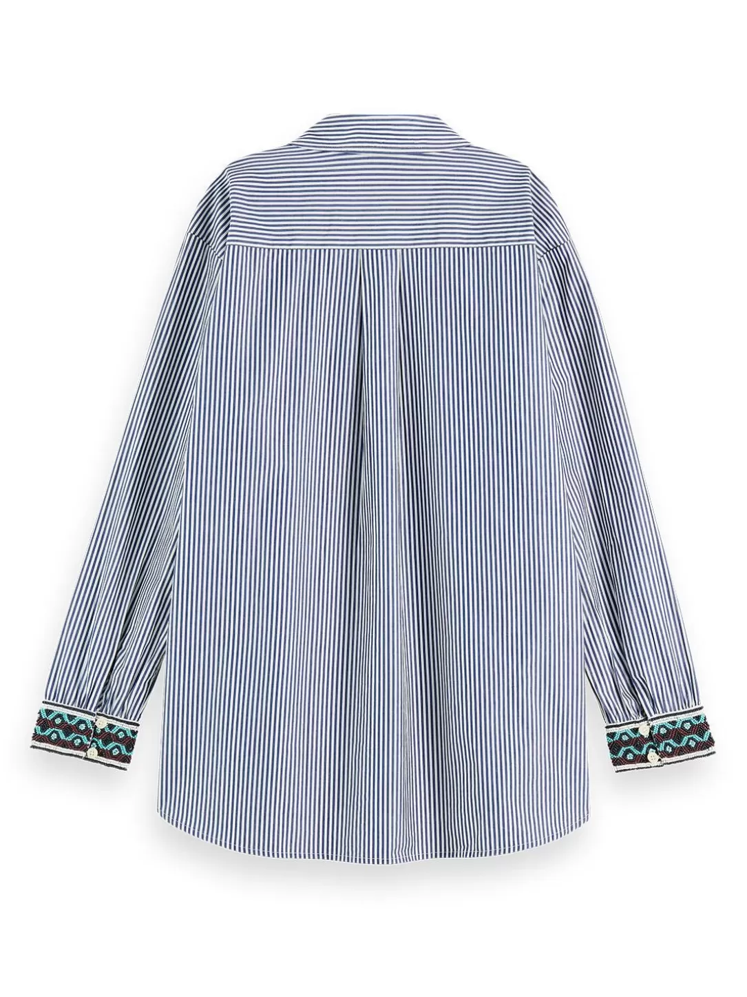 Scotch and Soda Oversized Shirt With Pocket Marine Stripe Shop