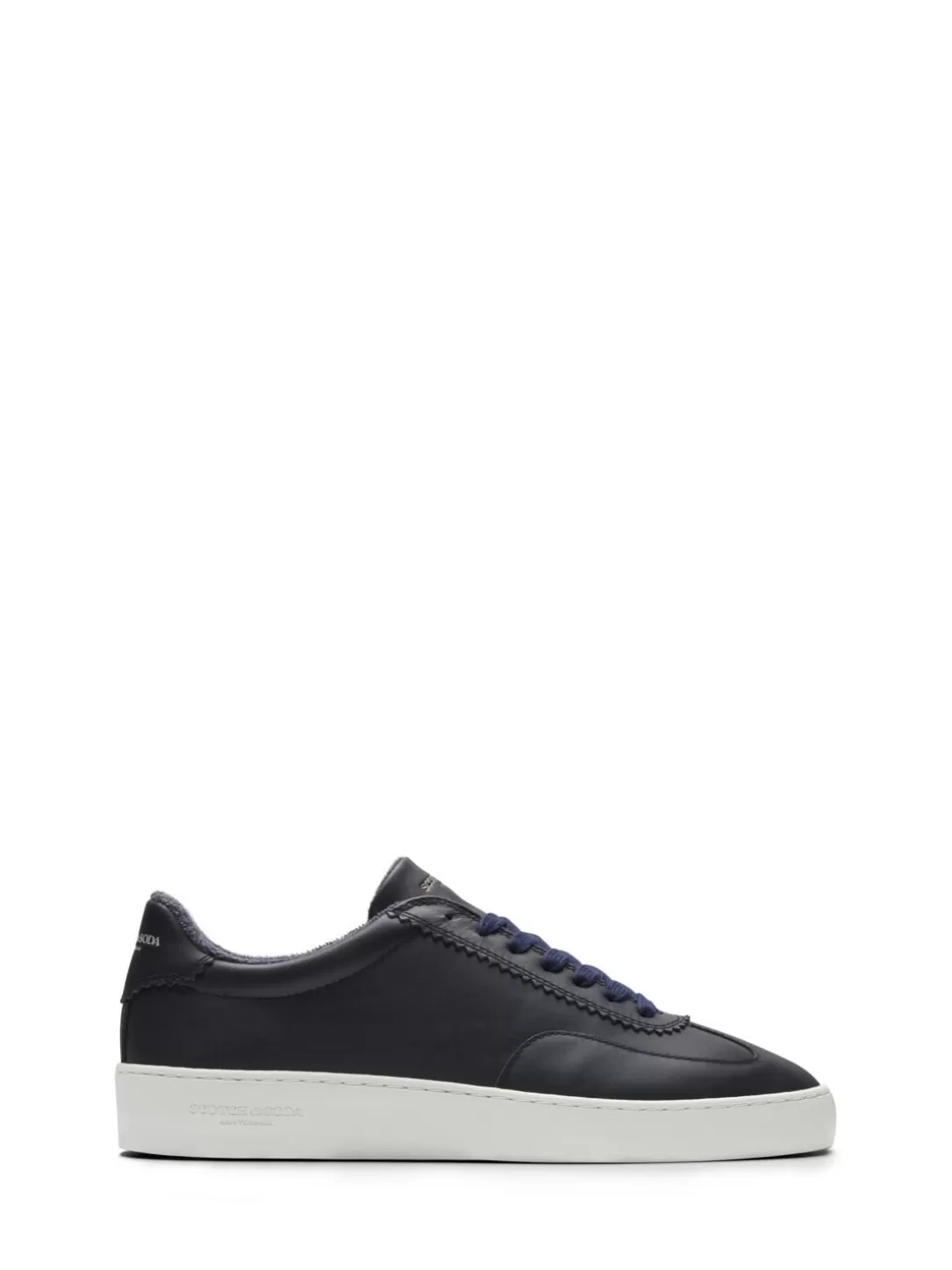 Scotch and Soda Plakka Leather Sneaker Marine Flash Sale