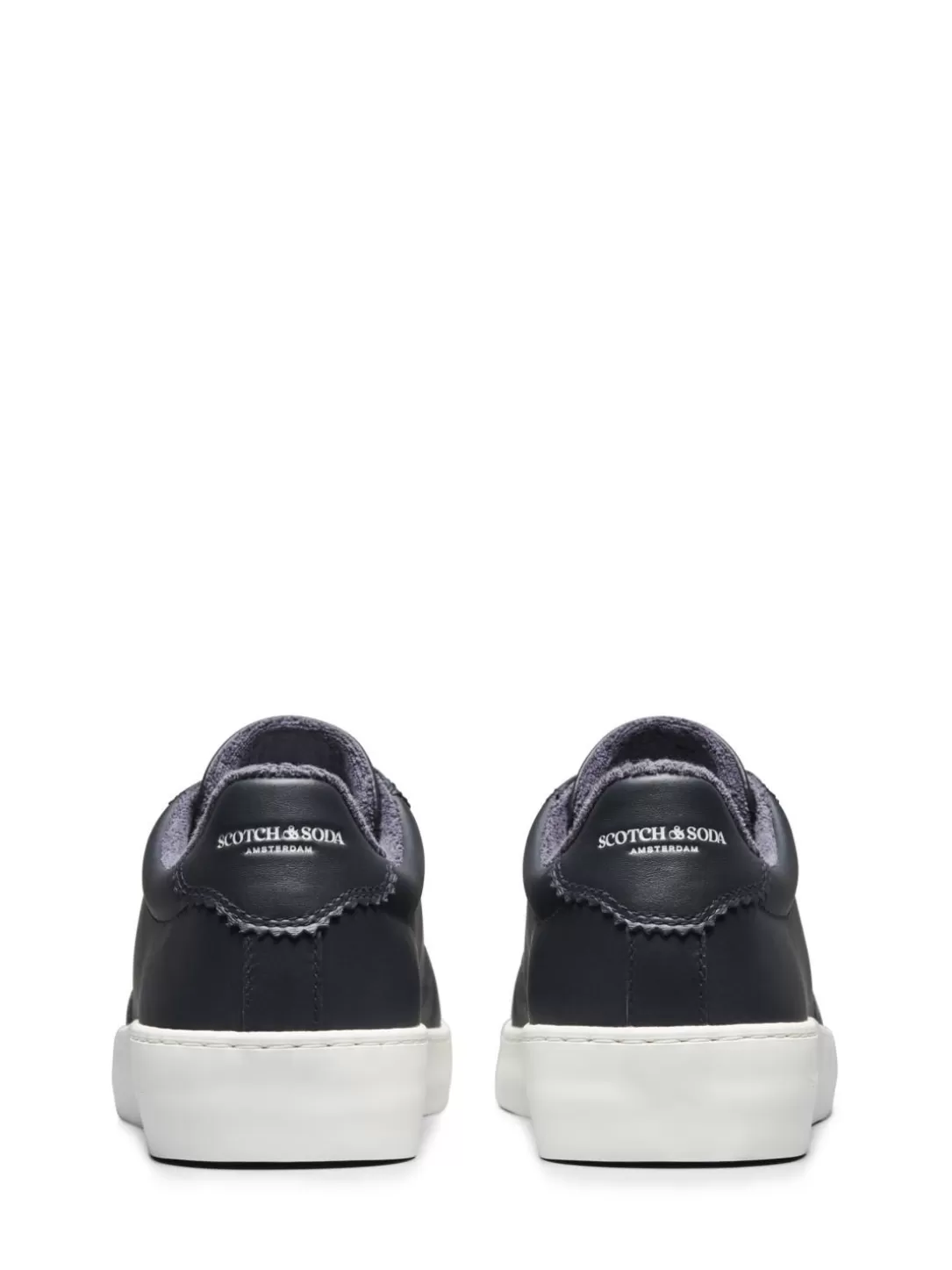 Scotch and Soda Plakka Leather Sneaker Marine Flash Sale