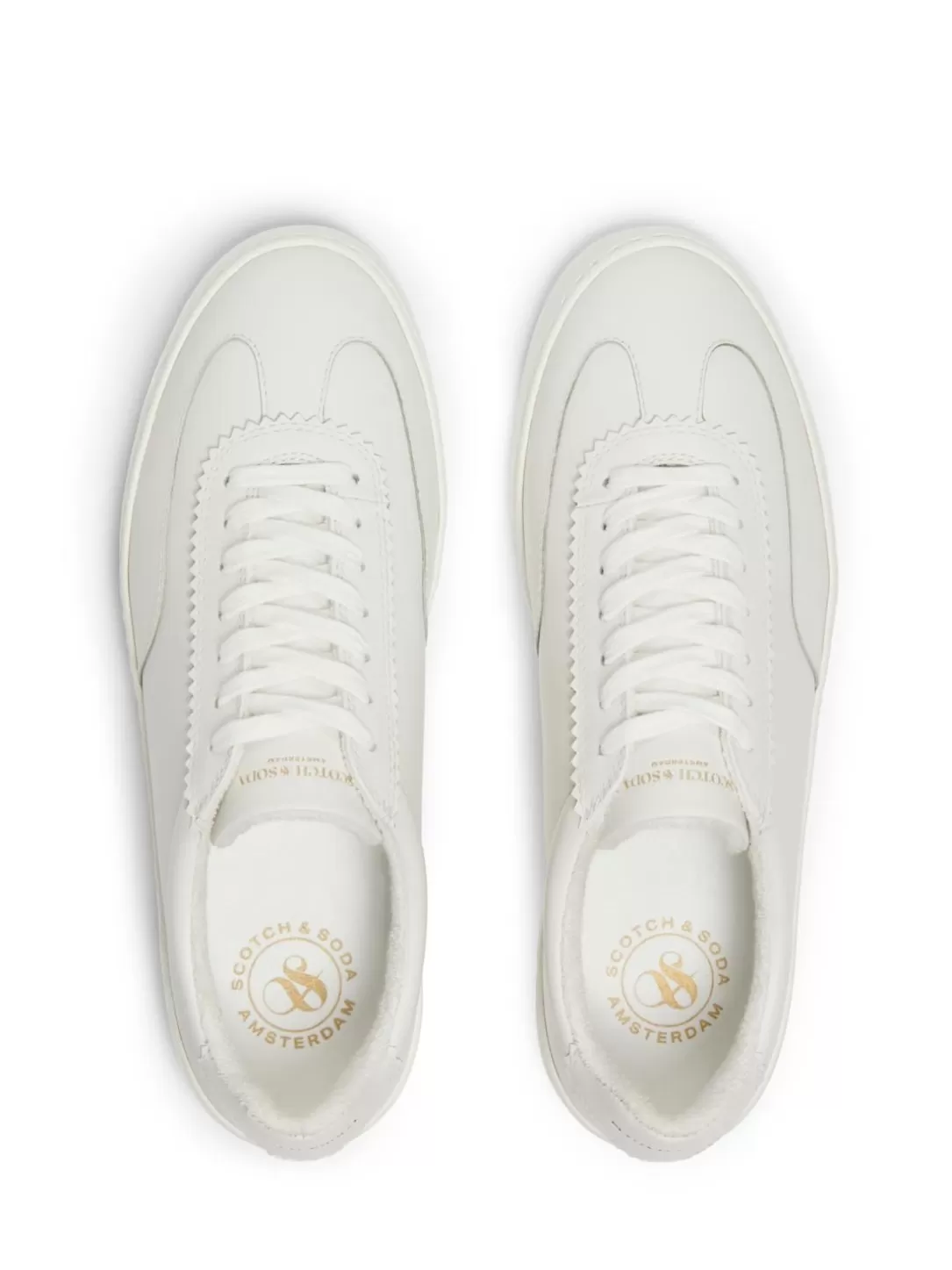 Scotch and Soda Plakka Leather Sneaker White Cheap