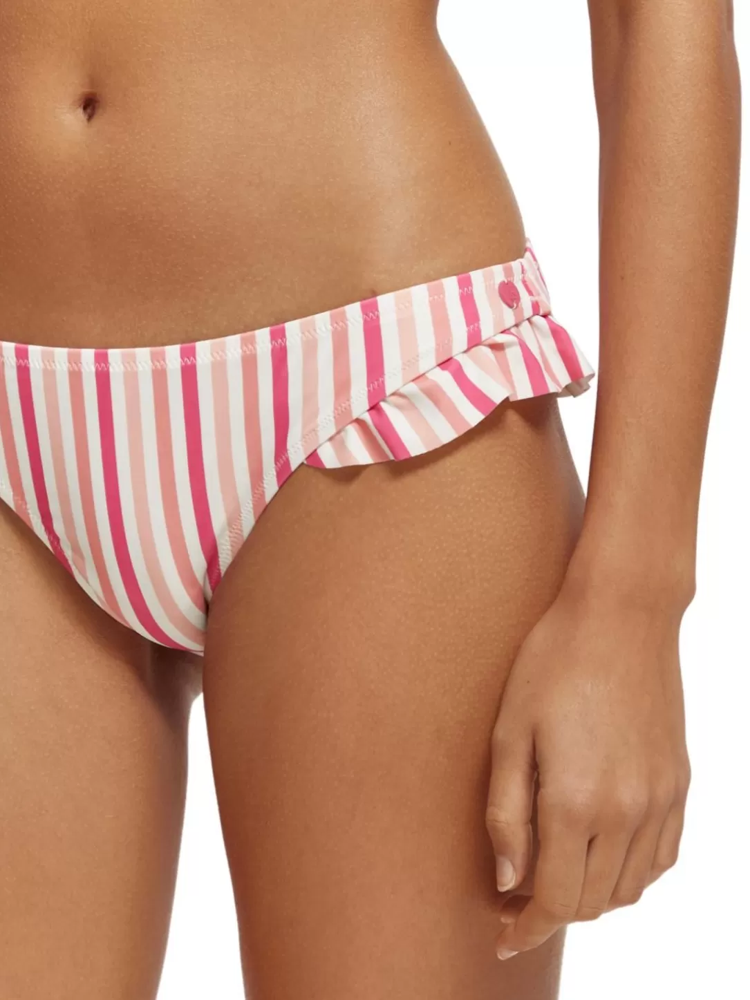 Scotch and Soda Printed Ruffled Bikini Bottom Multi Color Store