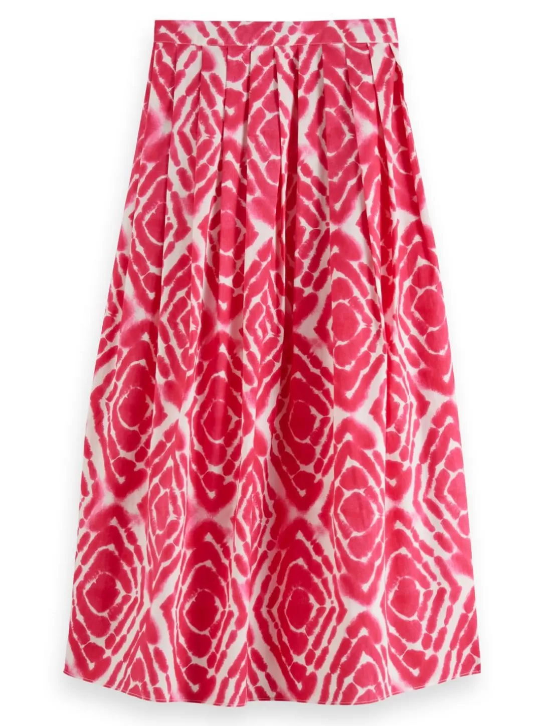 Scotch and Soda Printed Skirt With Pleats Disco Tie Dye Pop Pink Online