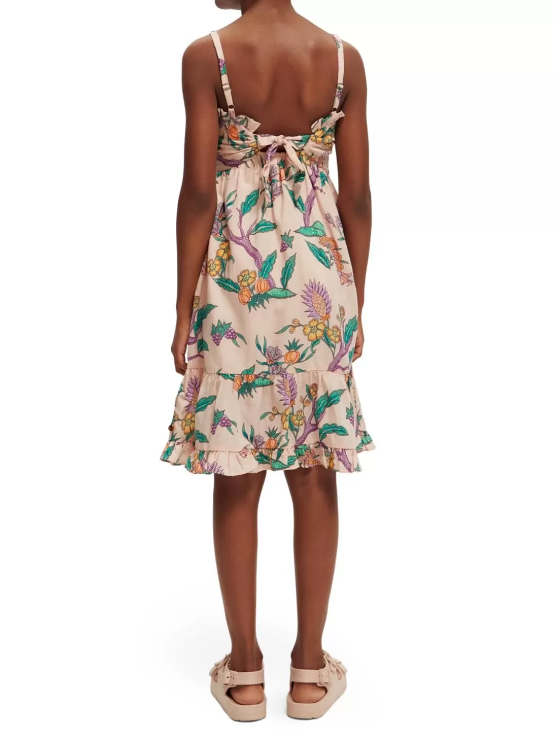 Scotch and Soda Printed Smocked Midi Dress Flower Garden Cheap