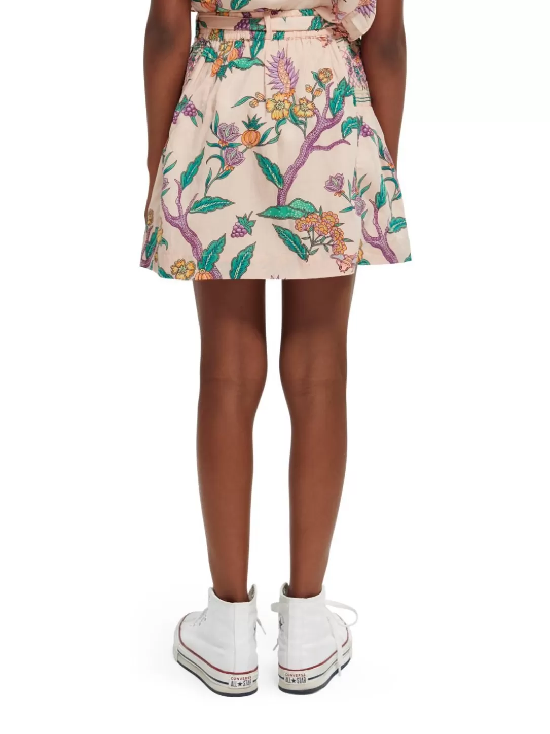 Scotch and Soda Printed Smocked Mini Skirt Flower Garden Online