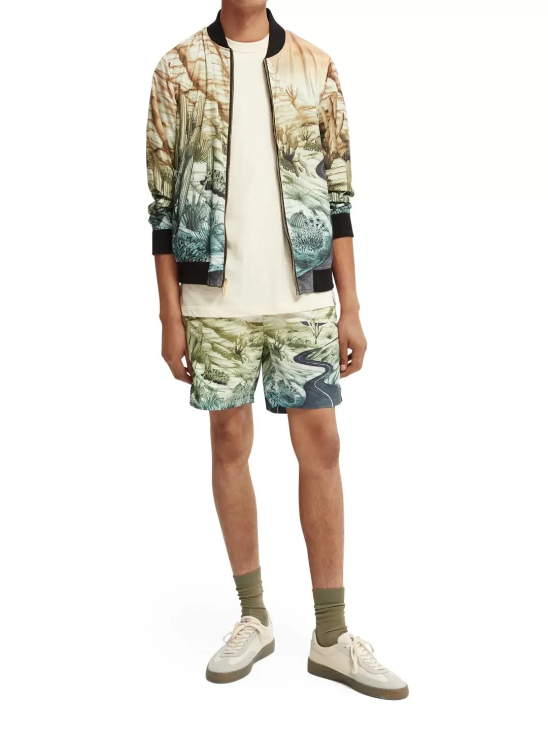 Scotch and Soda Printed Swim Shorts Combo A Best Sale