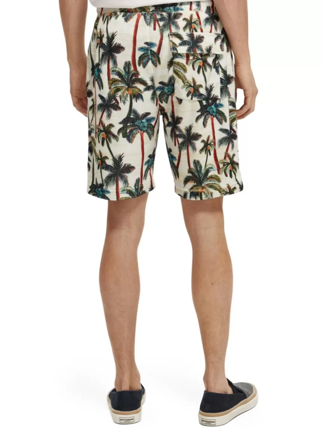 Scotch and Soda Printed Terry Bermuda Shorts Palmtrees Online