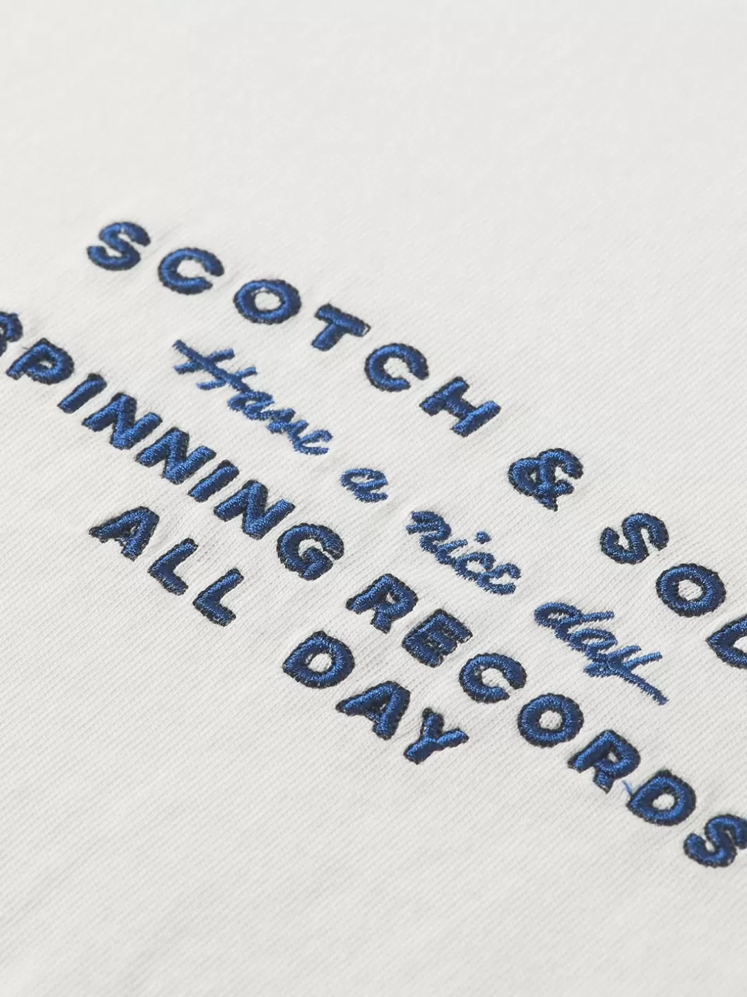 Scotch and Soda Record Store Artwork T-Shirt White Clearance