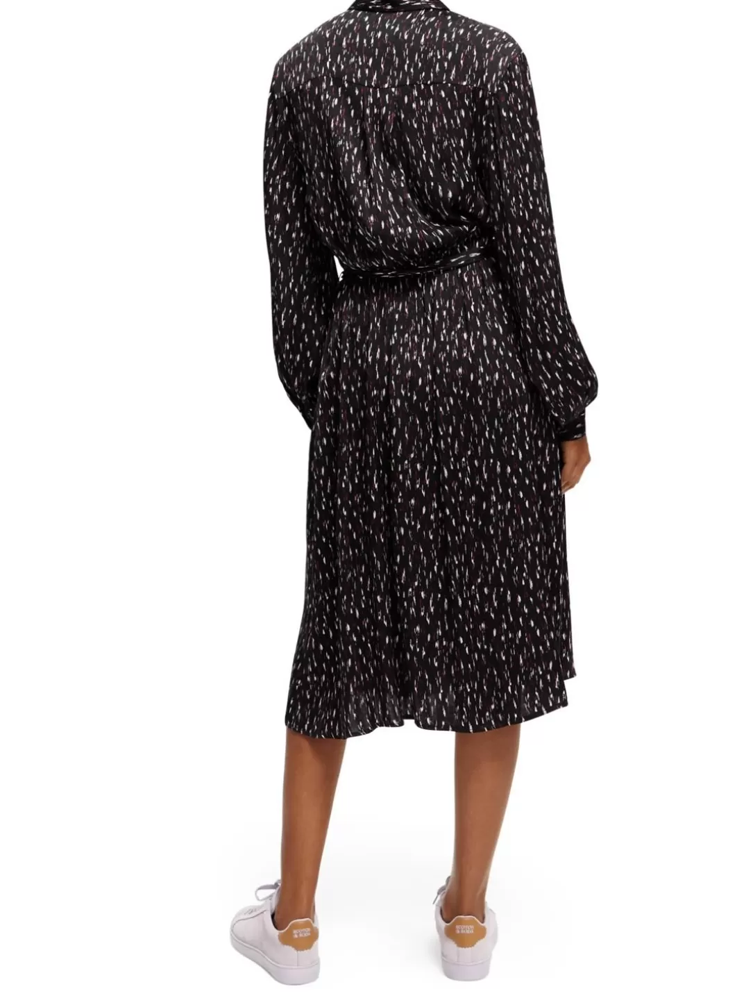 Scotch and Soda Relaxed Fit Printed Midi Jacquard Shirt Dress Ikat Rain Best Sale