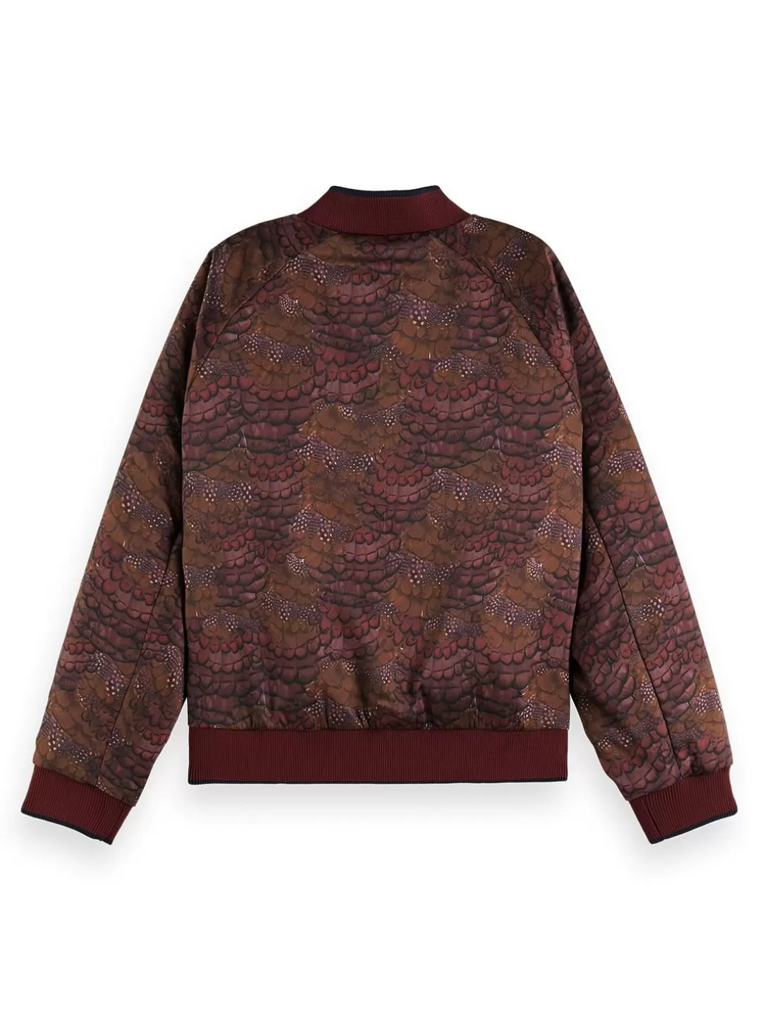 Scotch and Soda Reversible Bomber Jacket Feather Bordeaux Fashion