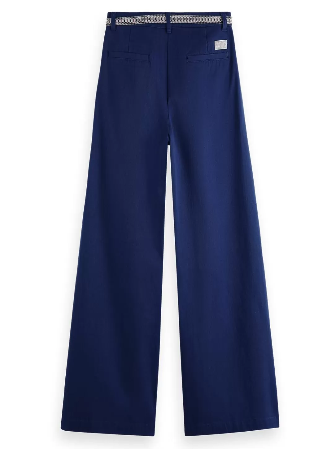 Scotch and Soda Rose Pleated High-Rise Wide Leg Workwear Pant Marine Hot