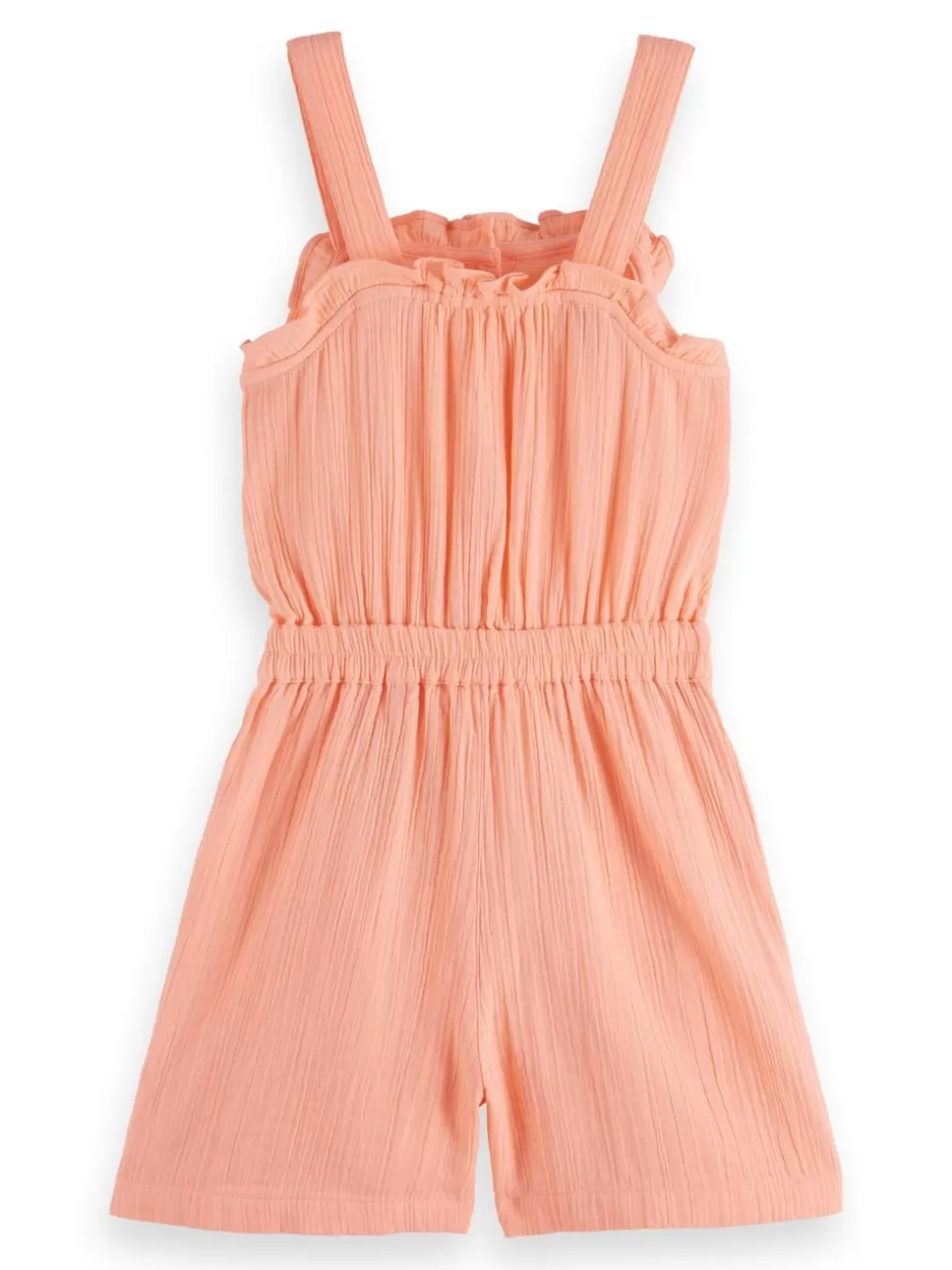 Scotch and Soda Ruffled Crinkle Playsuit Flamingo Best Sale