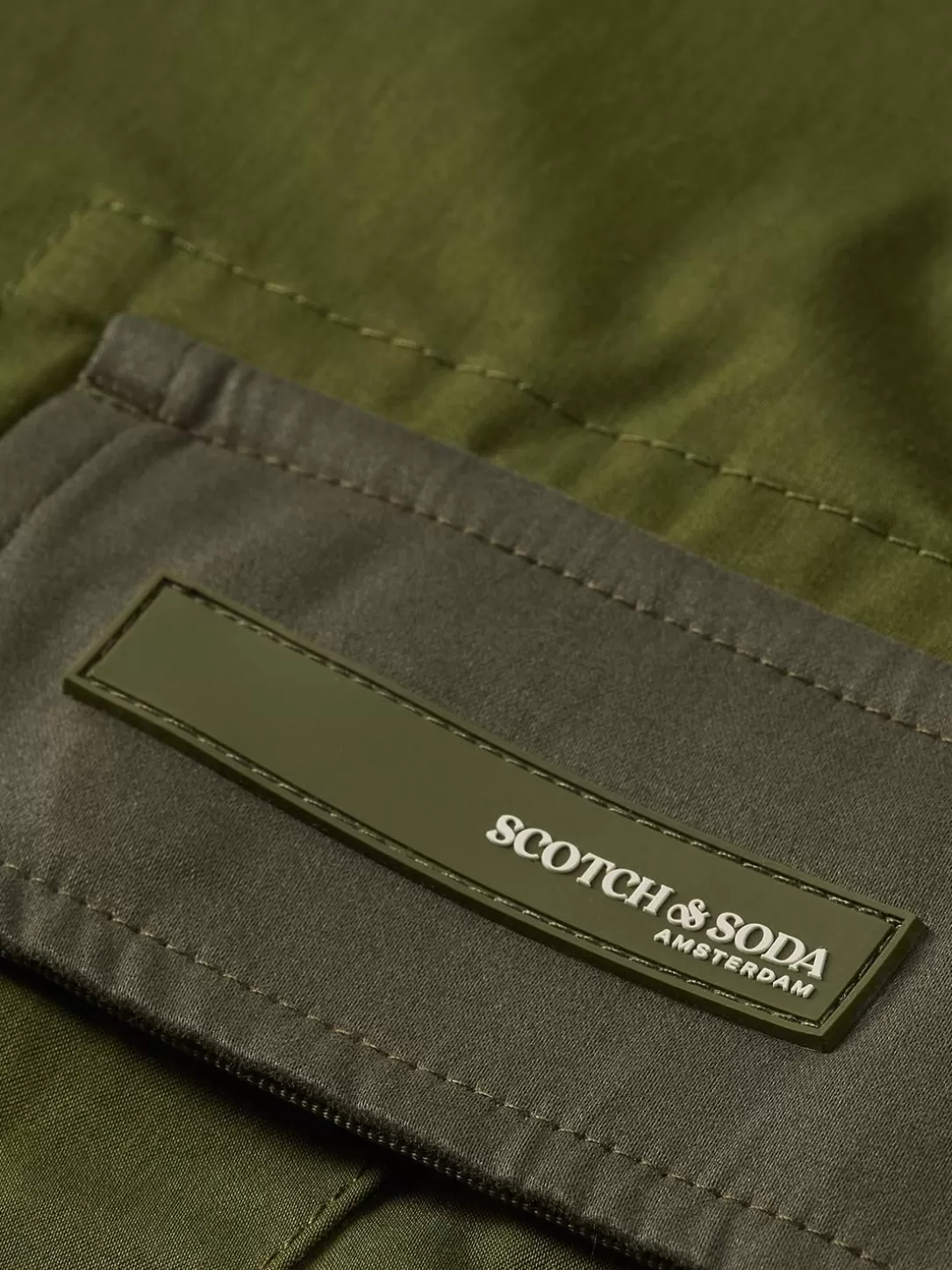 Scotch and Soda Seasonal - Contrast Trimmed Cargo Jogger Field Green Clearance