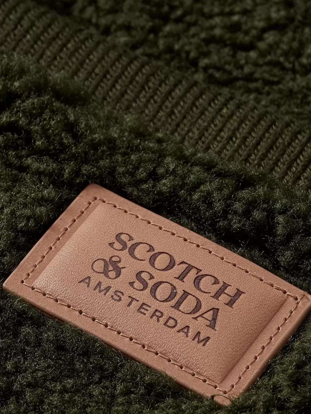 Scotch and Soda Shearling Cardigan Jacket Field Green Best Sale