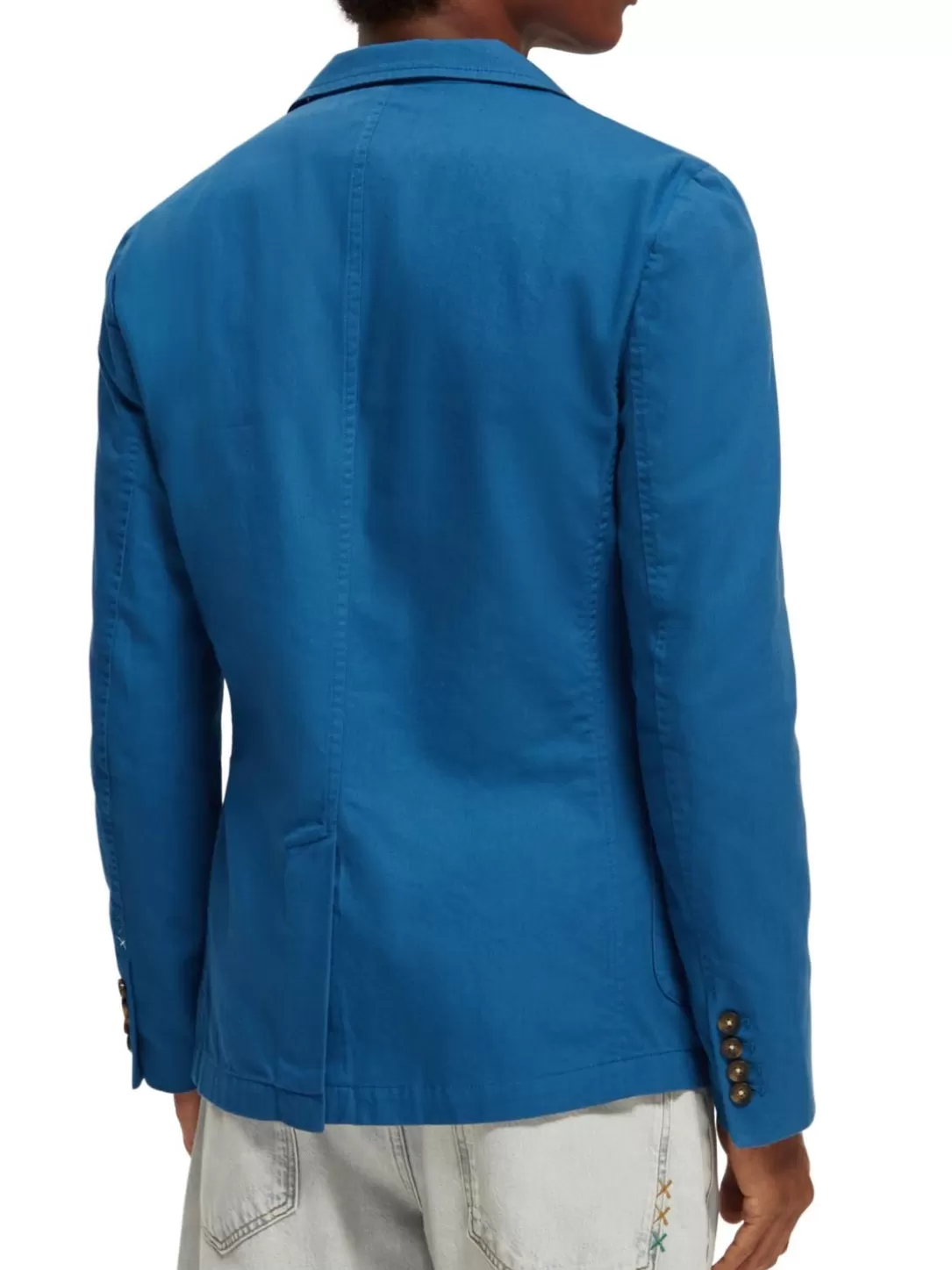 Scotch and Soda Single-Breasted Blazer Riviera Blue Clearance