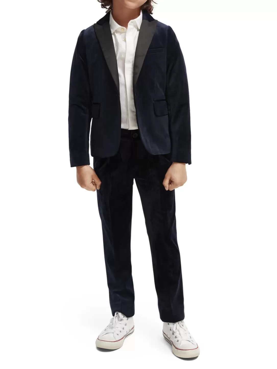 Scotch and Soda Single-Breasted Satin Lapel Blazer Night Best