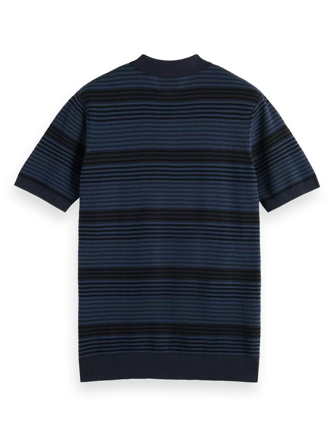 Scotch and Soda Structure Knitted Polo Blue Stripe Hot