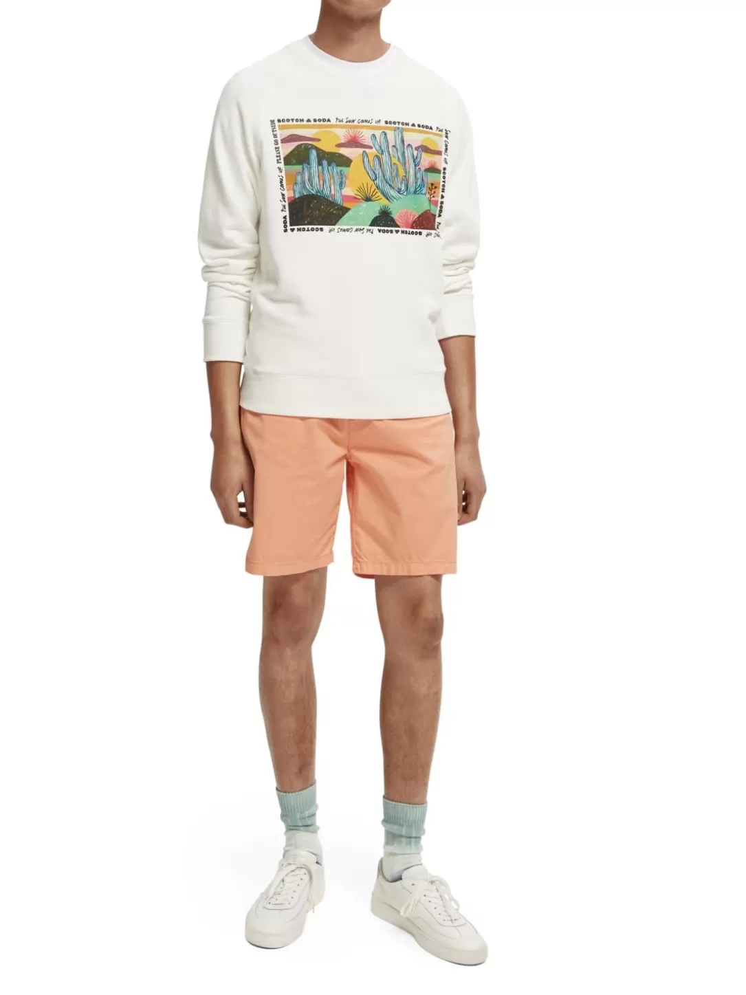 Scotch and Soda Stuart Garment-Dyed Pima Cotton Short Punch Store