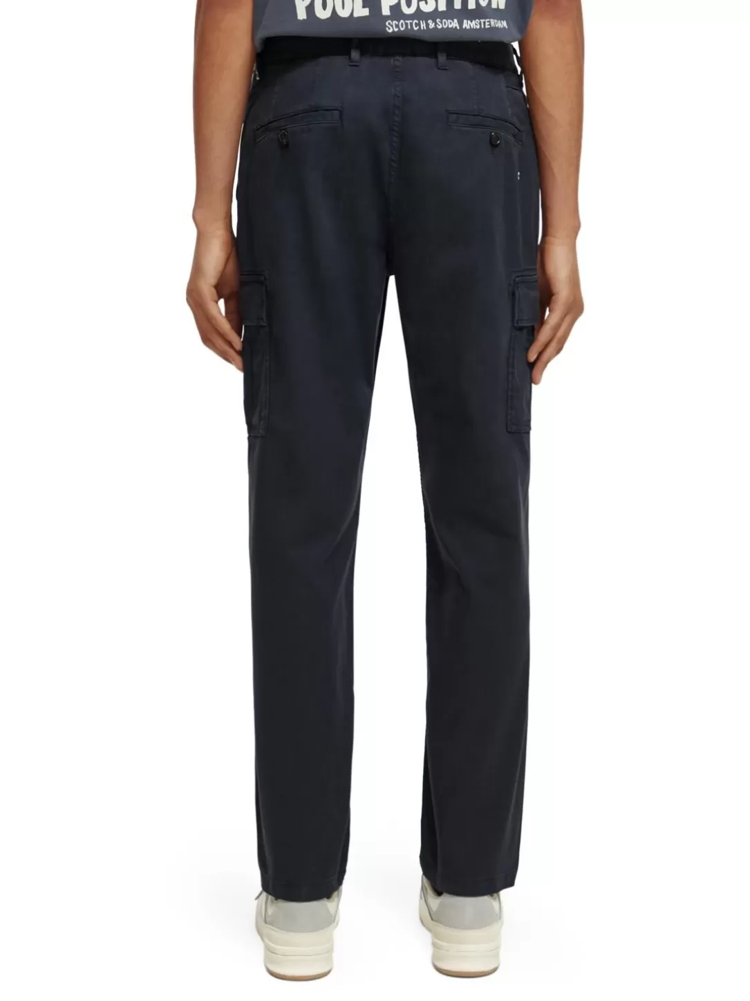 Scotch and Soda Stuart Regular Slim Fit Cargo Trousers Navy Discount