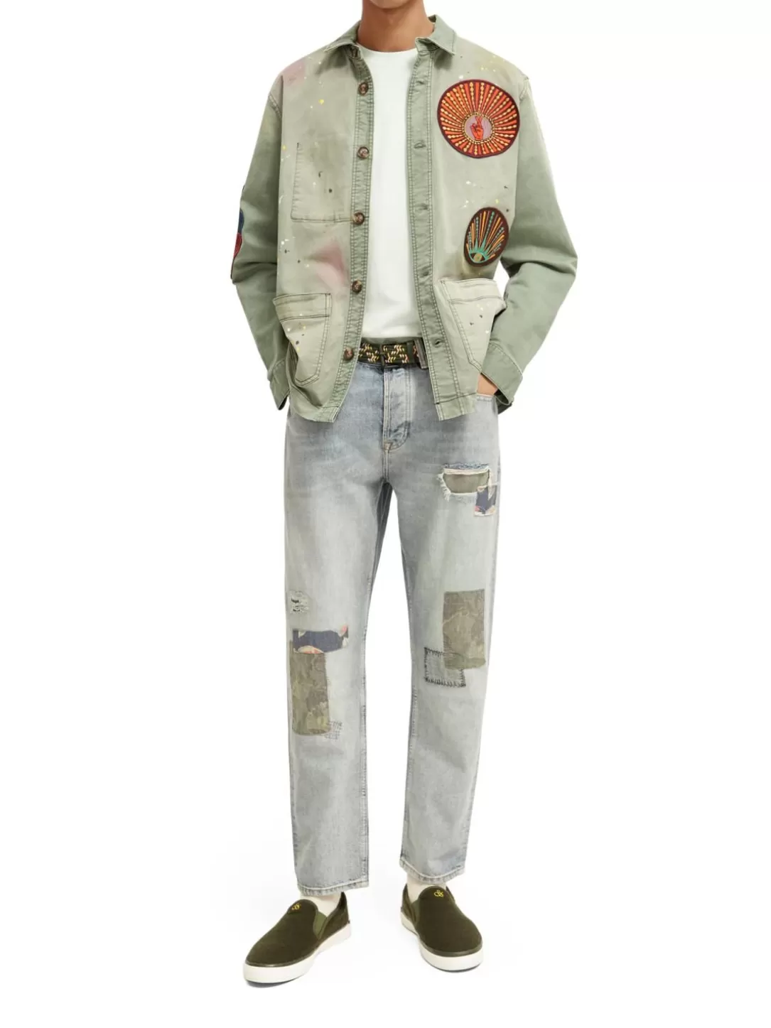 Scotch and Soda The Dean Loose Tapered-Fit Premium Hemp-Blended Jeans Peace Seeker Fashion