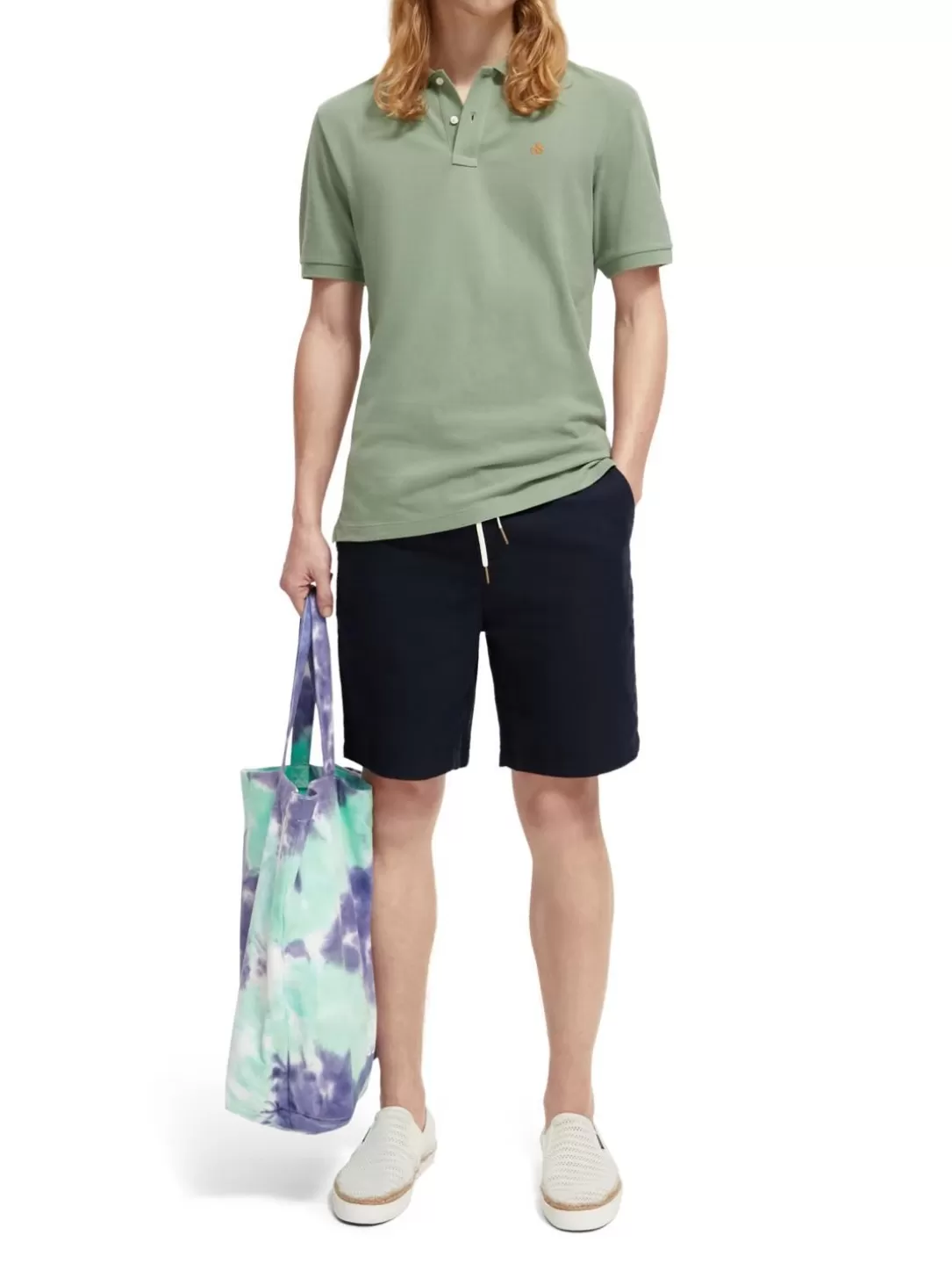 Scotch and Soda The Fave Linen-Blended Bermuda Shorts Marine Shop